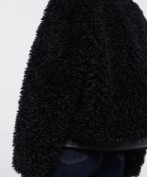 【Fano Studios】poodle fur leather blouson FD20W149