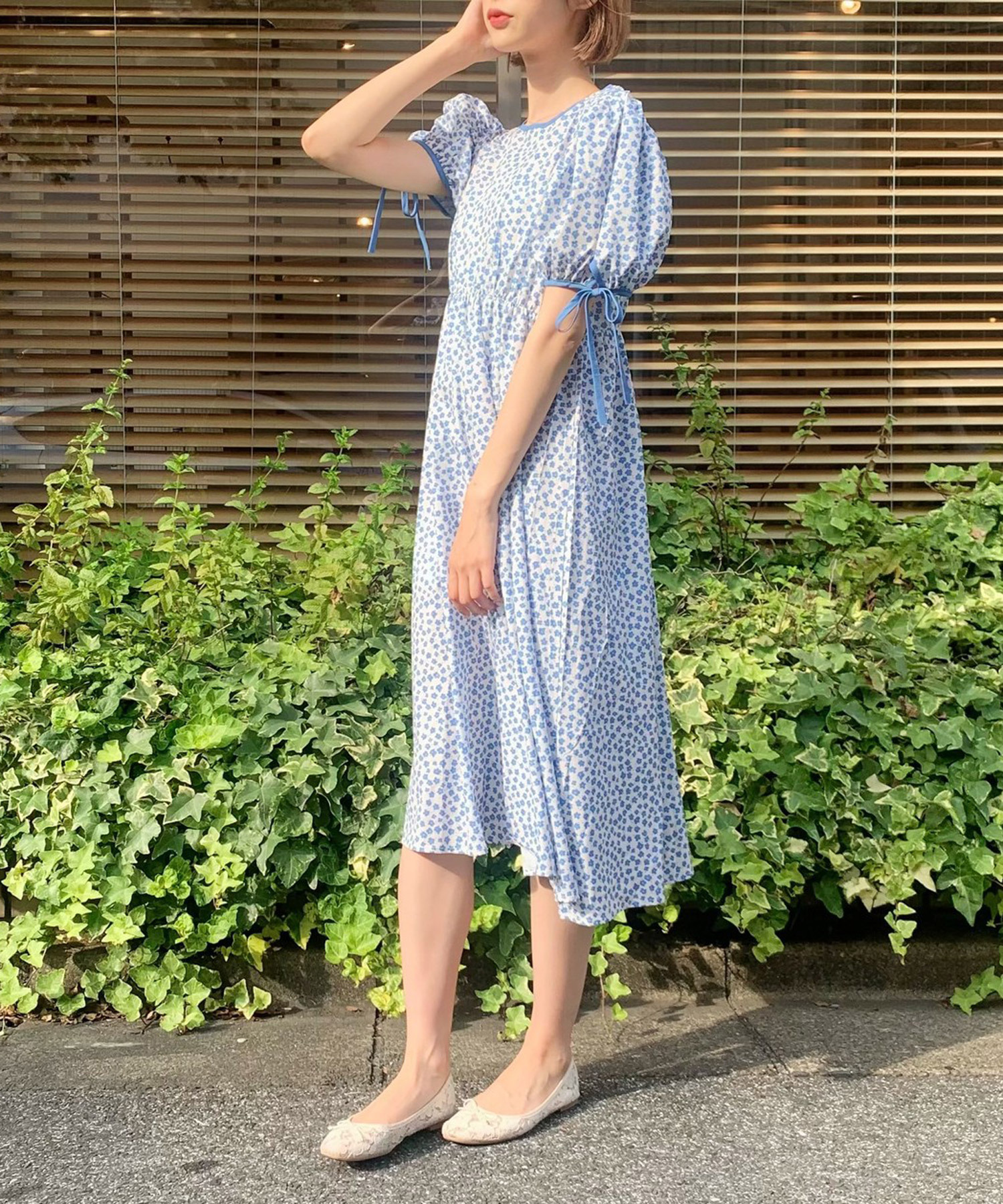 Titty Co Petit ランダムドットリボンミディワンピース Titty Co Petit Titty Co Online Store ティティーアンドコーオンラインストア