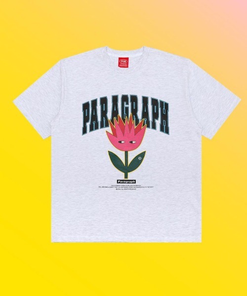 A'GEM/9 × .kom『paragraph/パラグラフ』Paragraph Arch flower T-shirt/アーチフラワーロゴ  カットソー 半袖Tシャツ 韓国ブランドセレクト│A'GEM/9×.KOM【公式】｜韓国・ストリートブランド通販サイト エージェムナイン  ドットケーオーエム