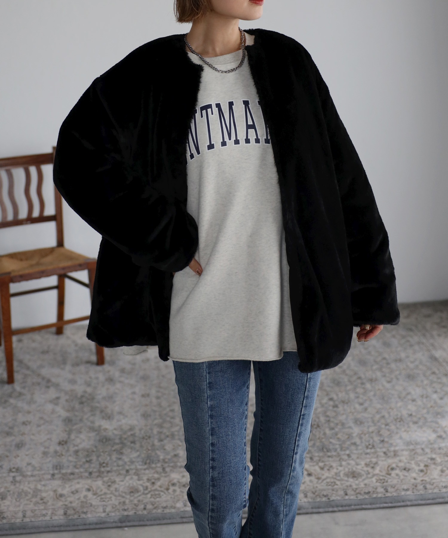 model：H158 着用サイズ：FREE