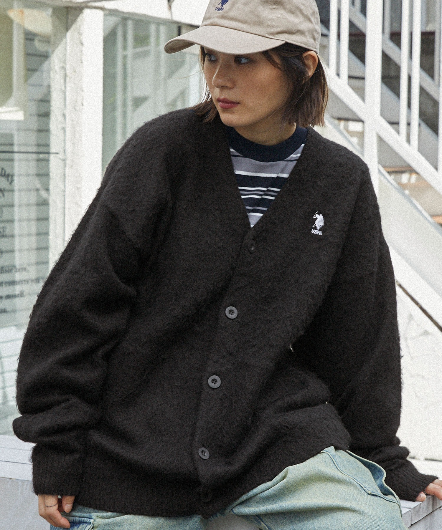 トップス最終価格????????us vintage knit cardigan.