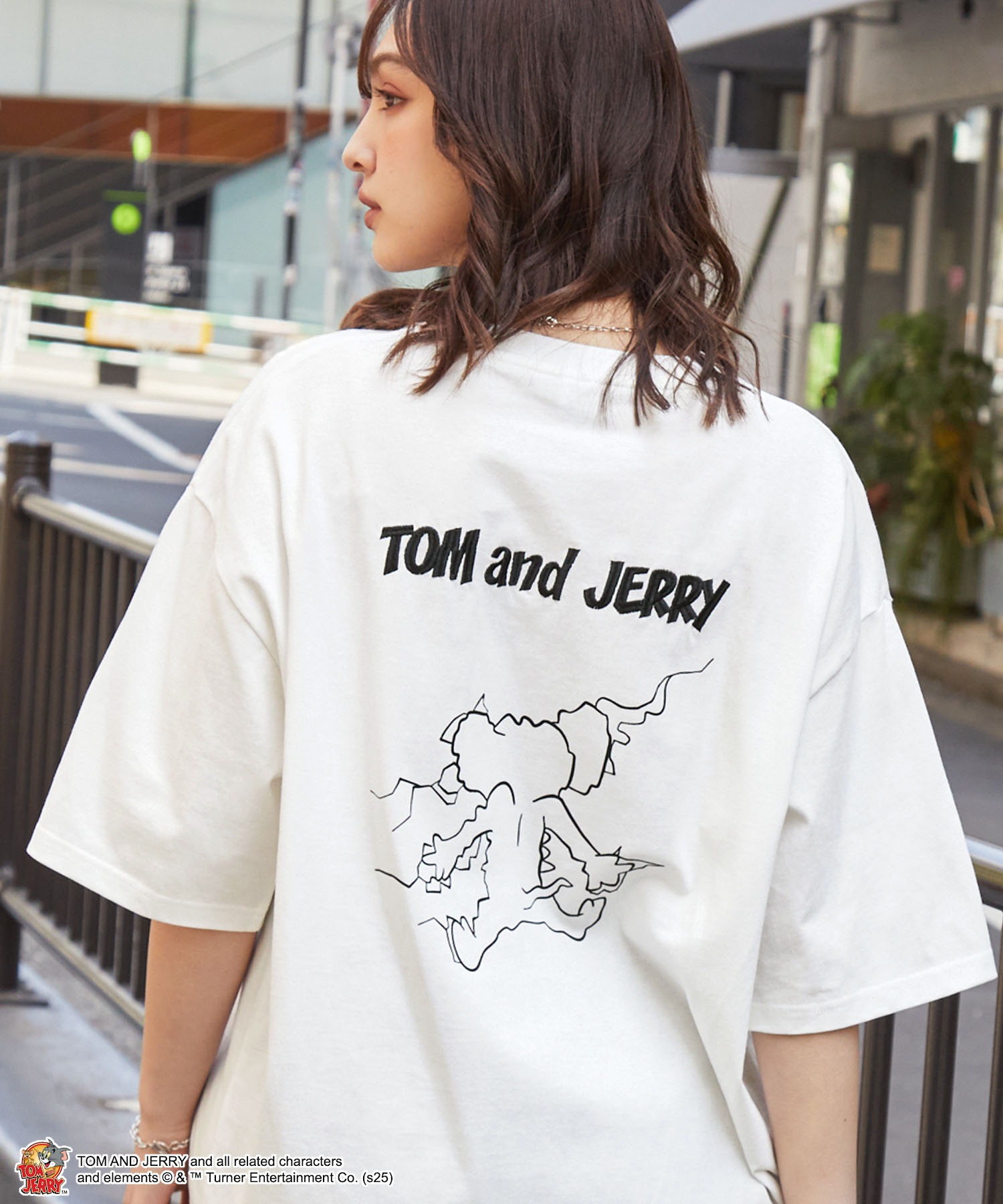 TOM and JERRY】別注 トムとジェリー グラフィック刺繍半袖T