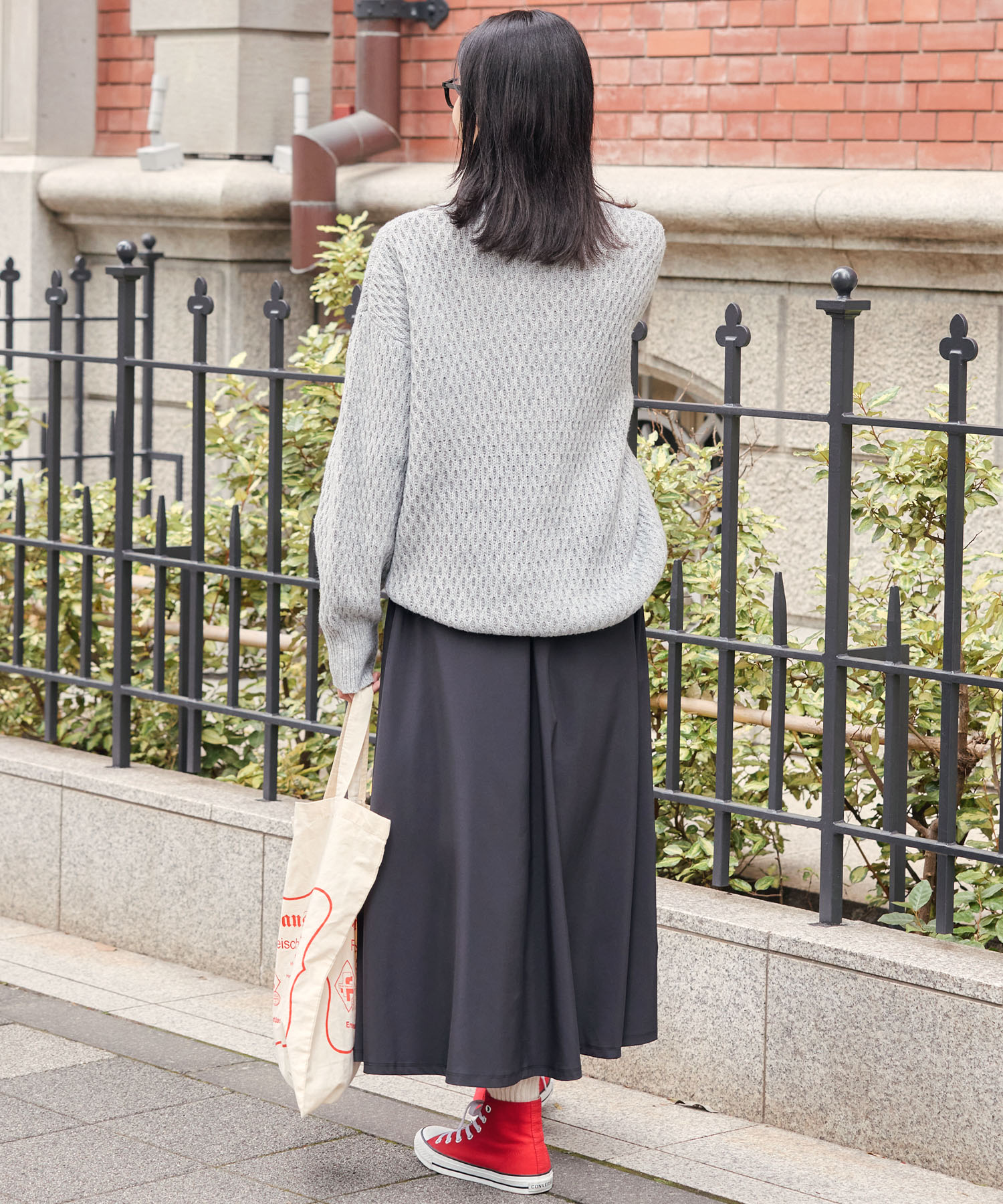 CONVERSE / コンバース ストレッチ サイドライン ゴアードスカート