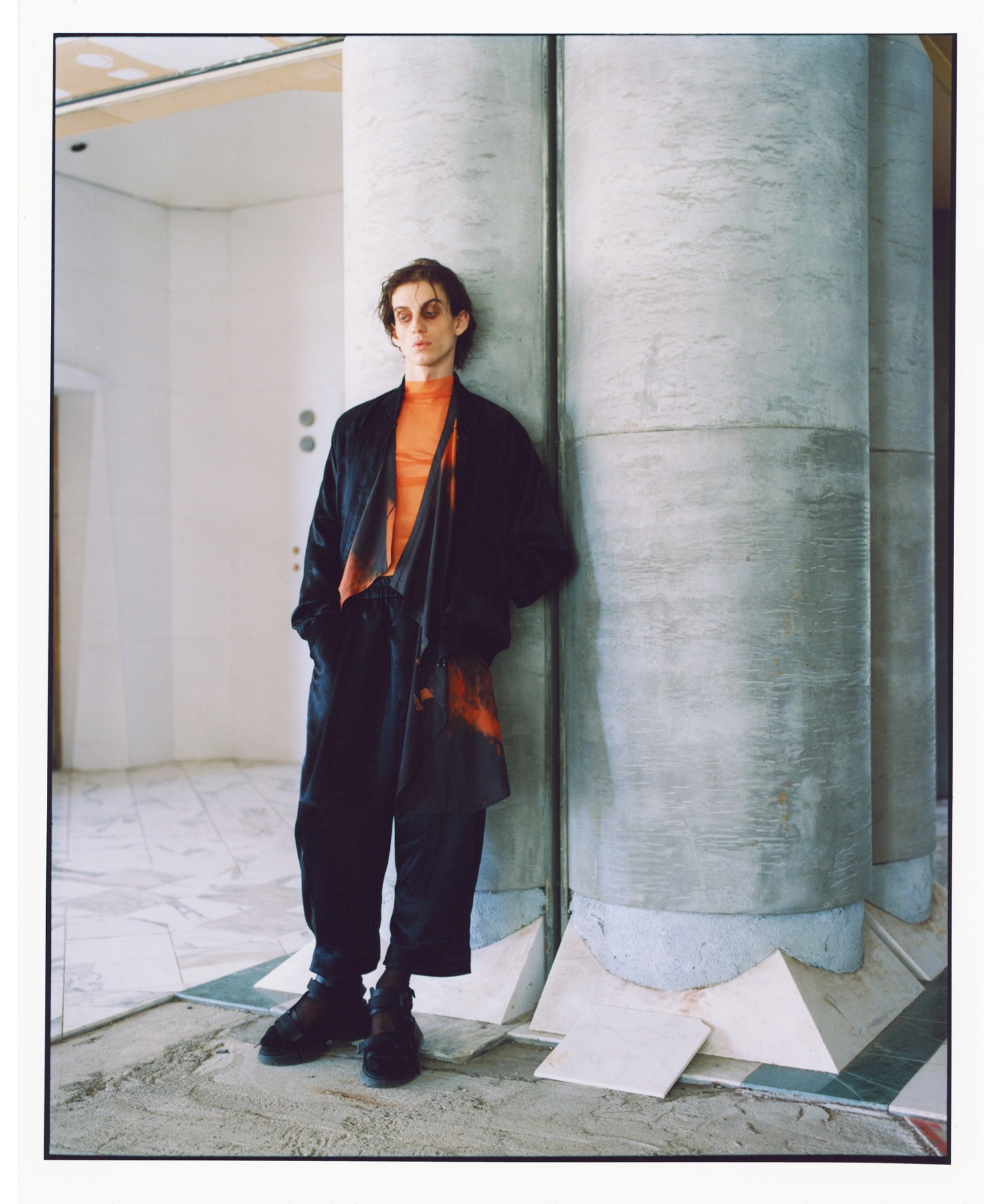 Juliusjulius ユリウス Vintage 豪奢な Satin Tuck Trouser