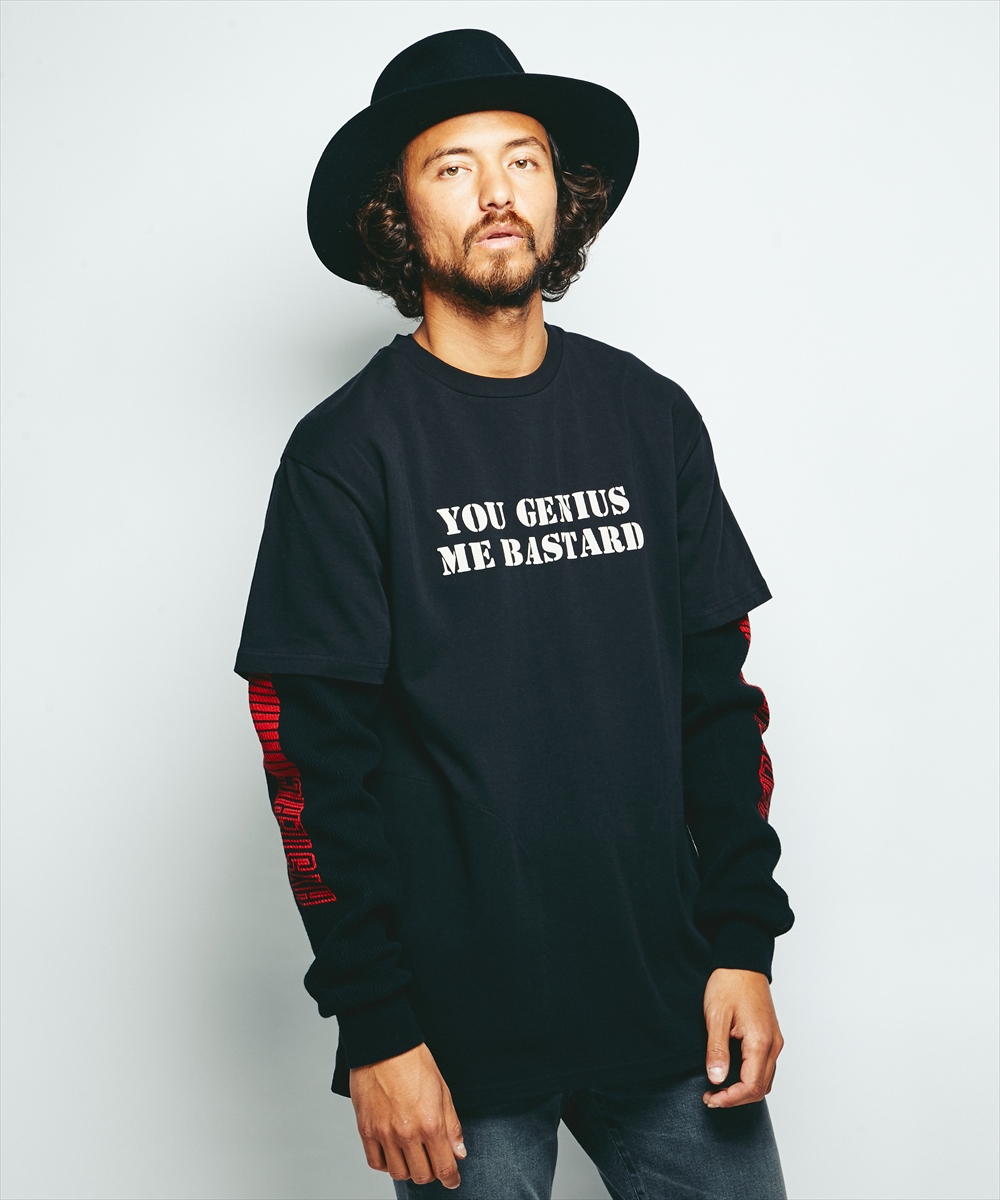 Y.G.M.B. プリント ポケ付Tシャツ