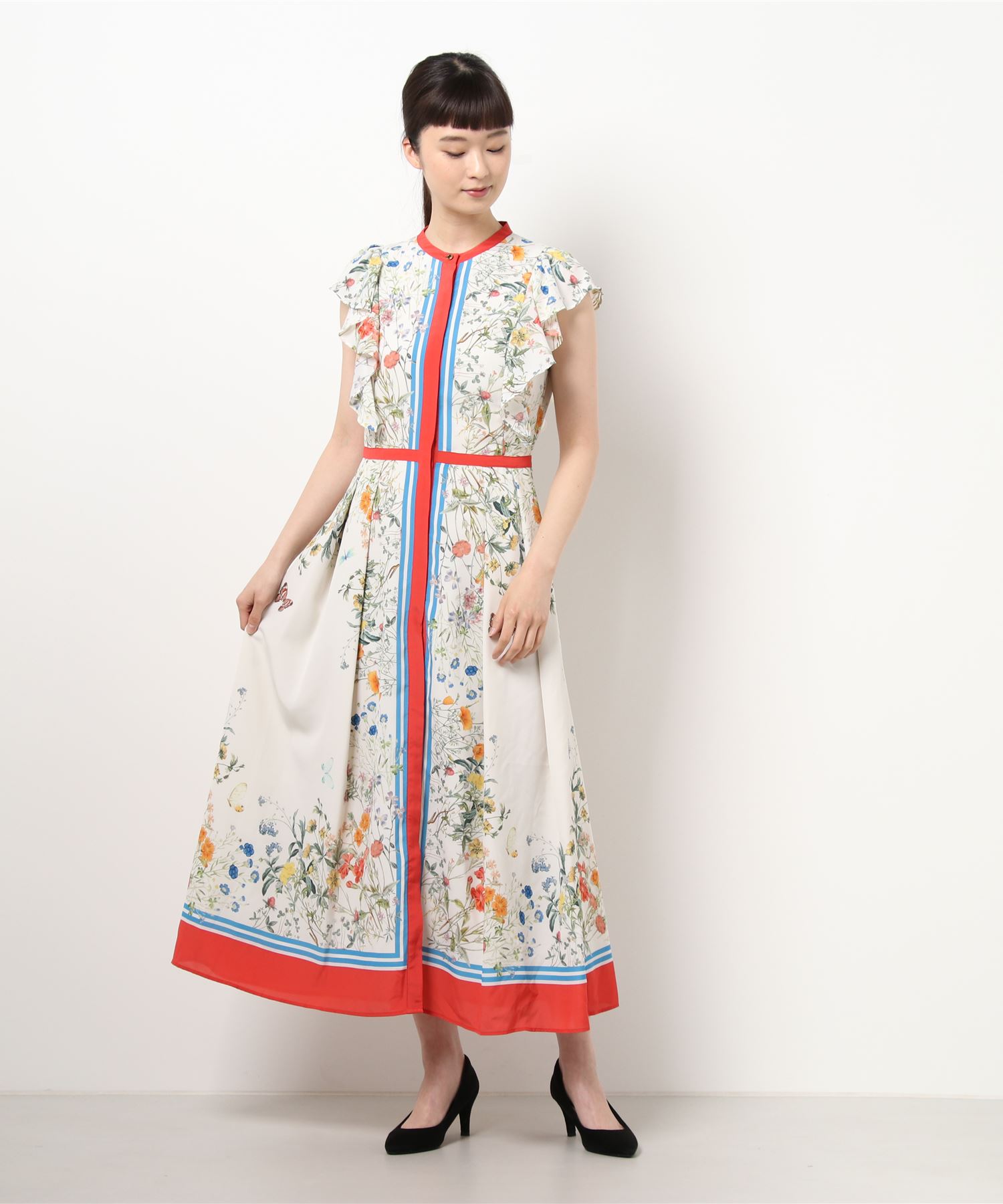 トリコロールスカーフワンピース Ccshomecare Co Uk