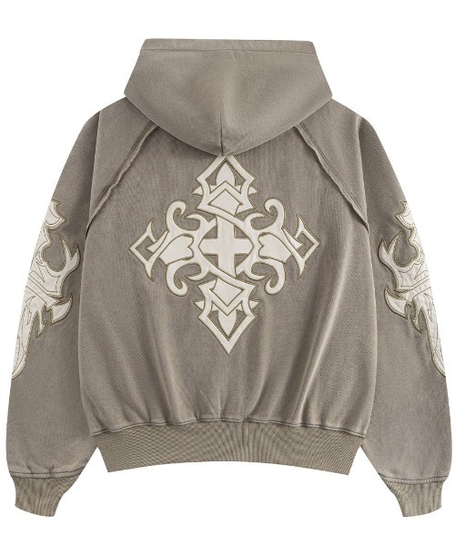 A'GEM/9 × .kom『SUPPLIER/サプライヤー』 DAGGER LEATHER PATCH ZIP