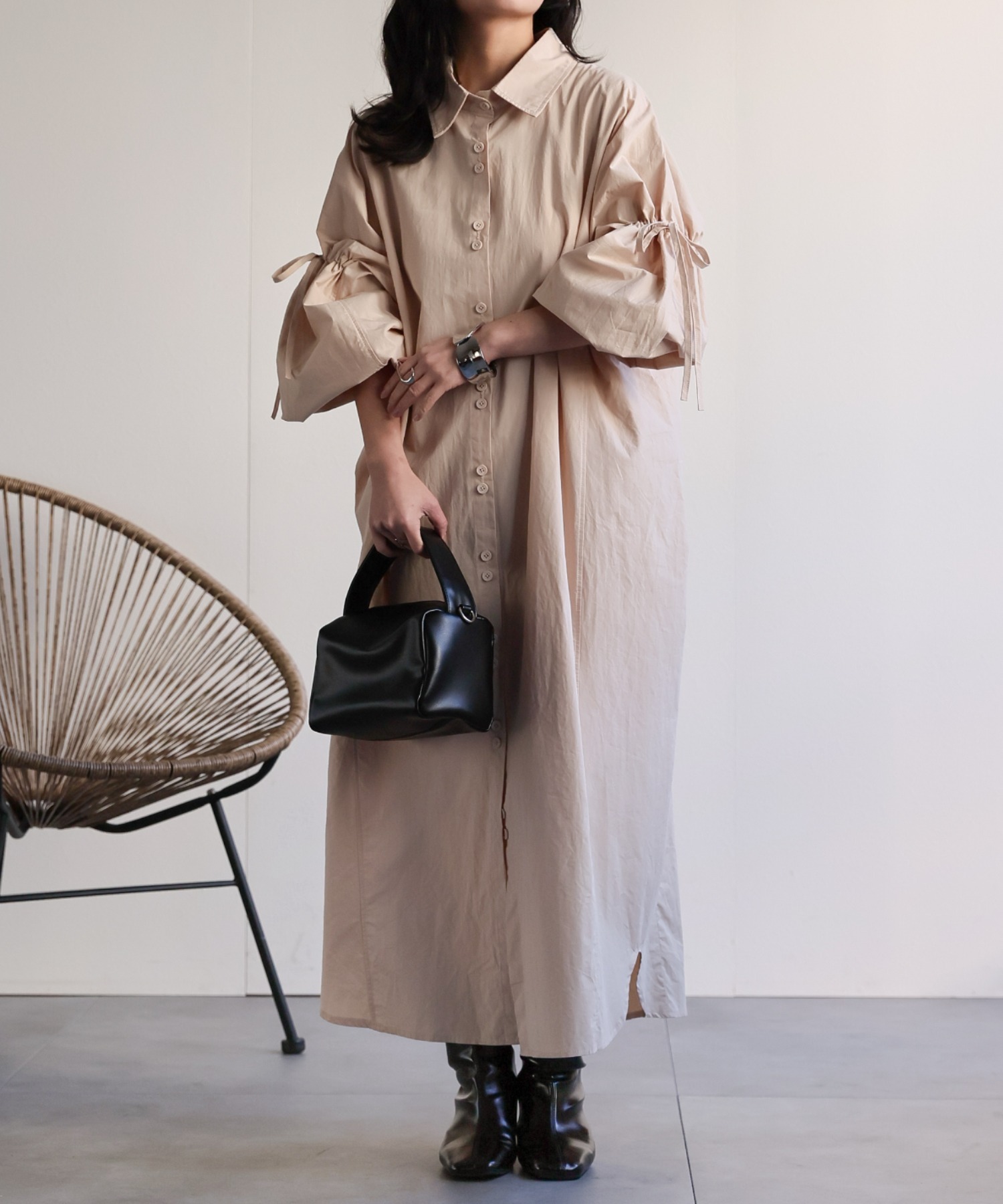 model：156cm 着用サイズ：FREE