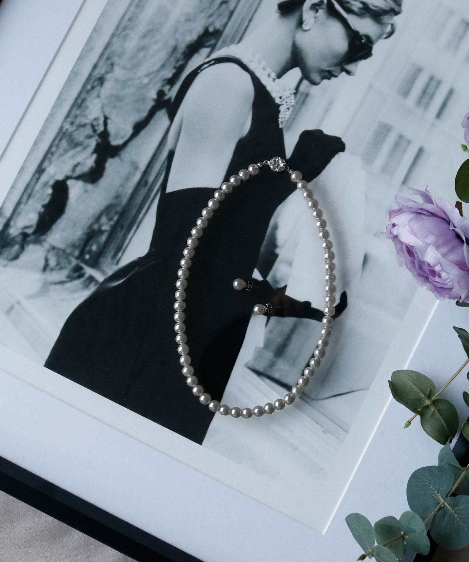 ショートネックレス イヤリングのパールアクセサリーセット Freshbaazaar Com