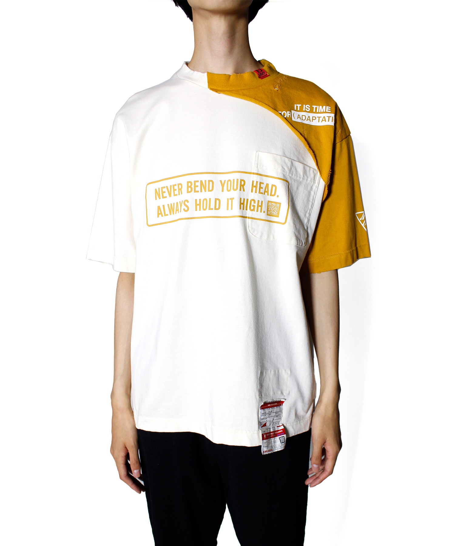 Maison MIHARA YASUHIRO SALE 100%OFF ランキングTOP10 パートリーダブルTシャツ T-shirt Partly Double