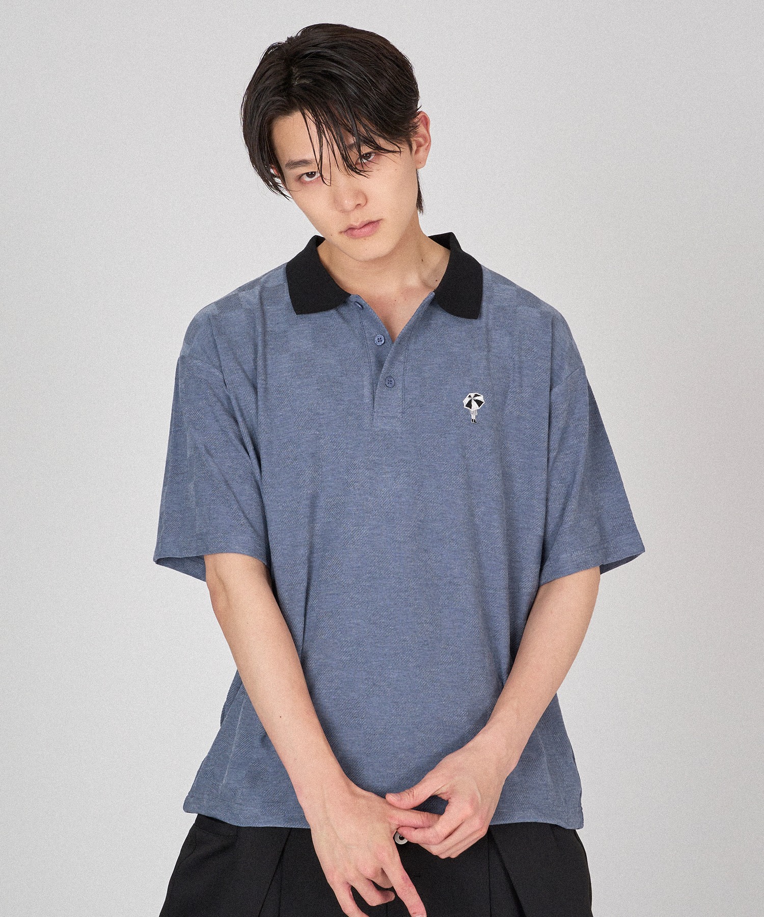 Block check polo shirt — поло в крупную клетку
