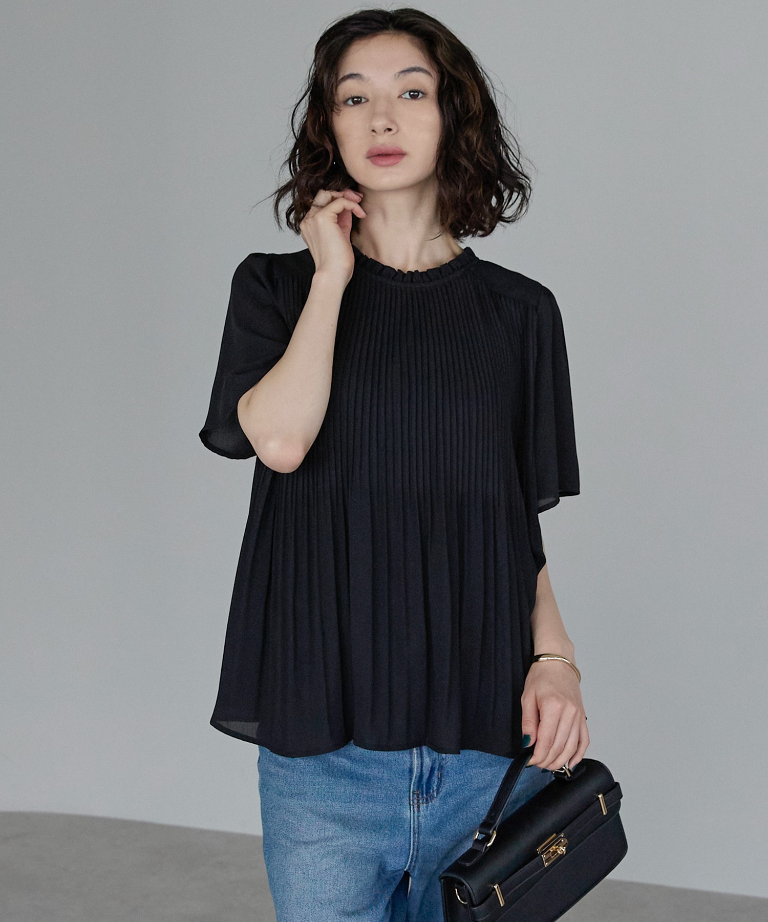 model:165cm　着用カラー：ブラック　着用サイズ：M