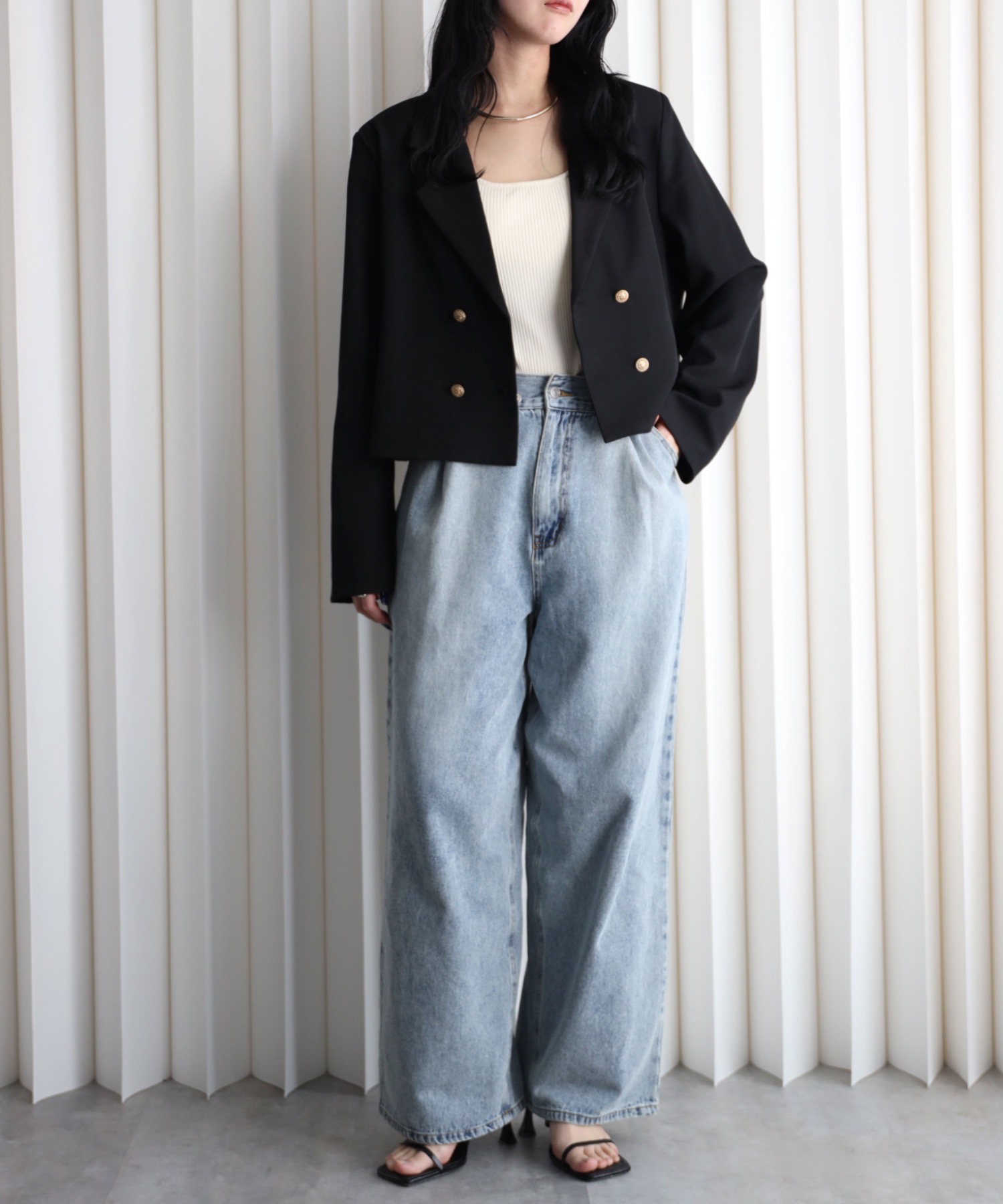 model：164cm. 着用サイズ：FREE