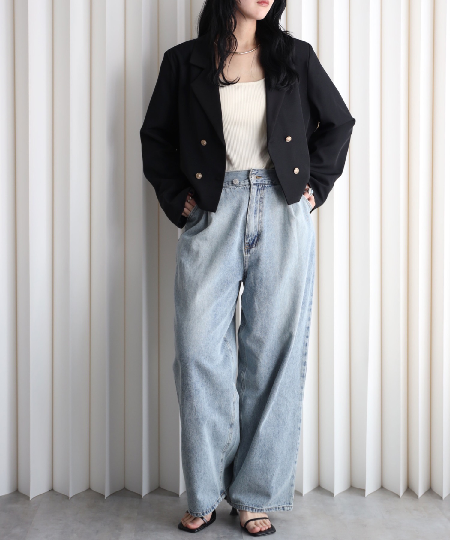 model：164cm. 着用サイズ：FREE