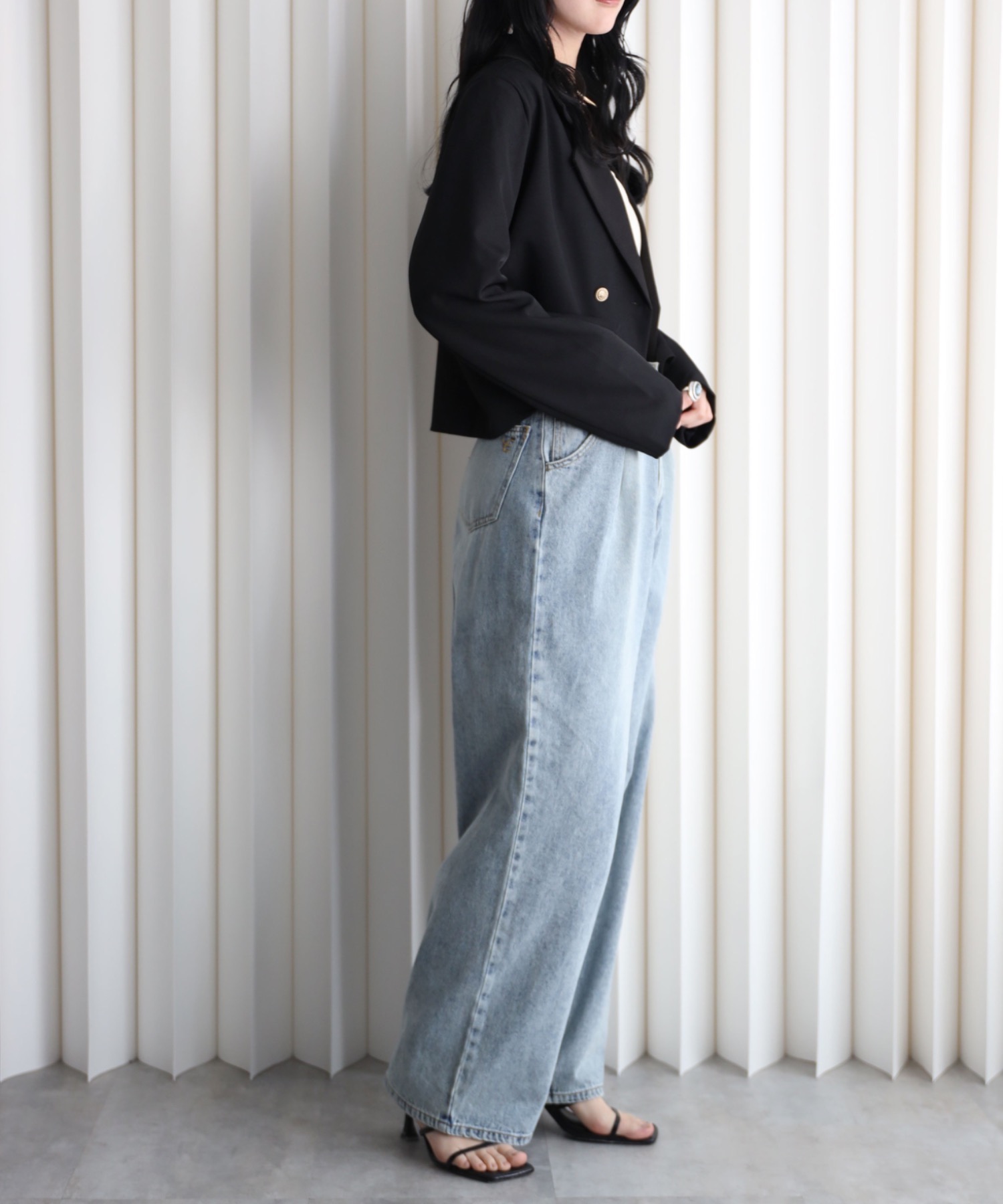 model：164cm. 着用サイズ：FREE