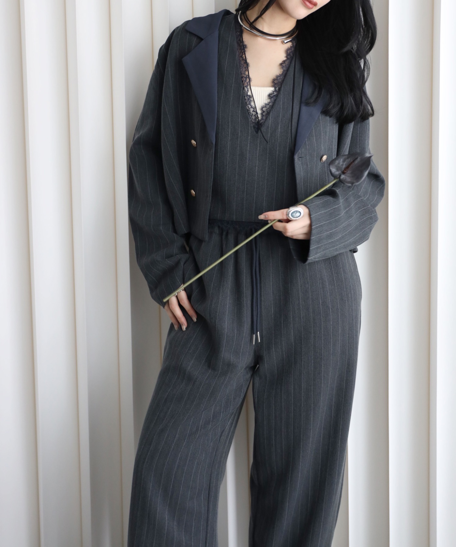 model：164cm. 着用サイズ：FREE