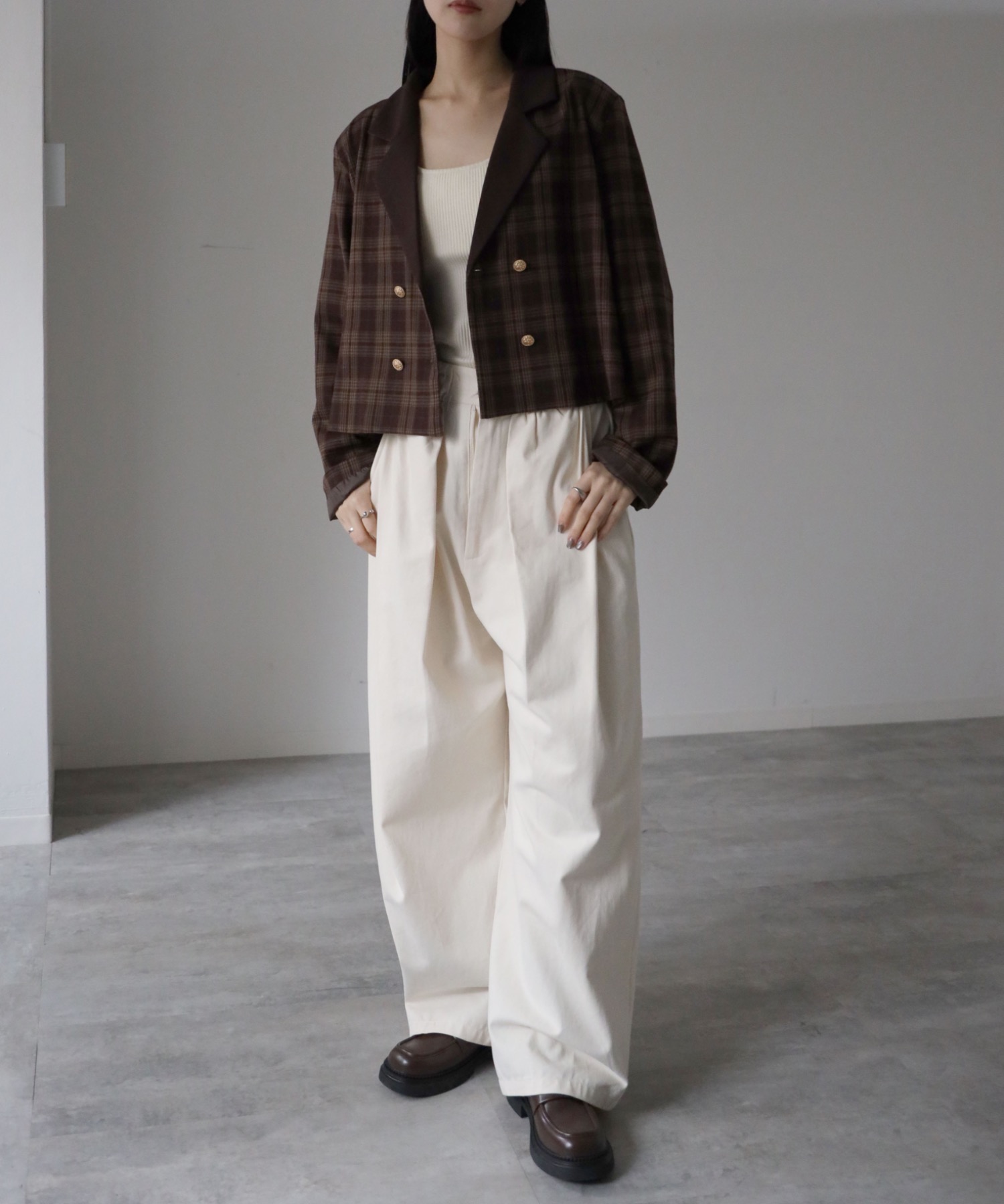 model：164cm. 着用サイズ：FREE