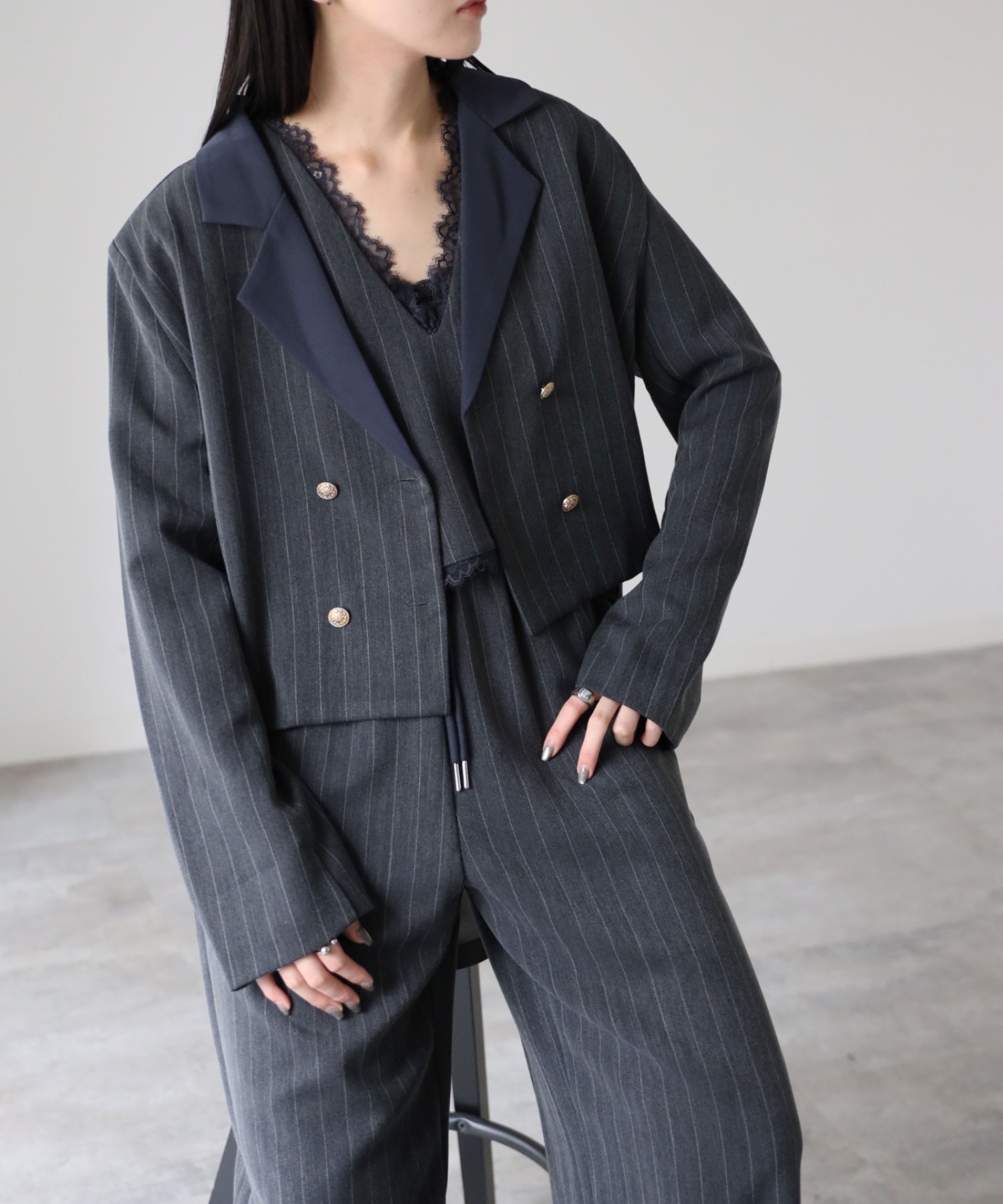 model：164cm. 着用サイズ：FREE