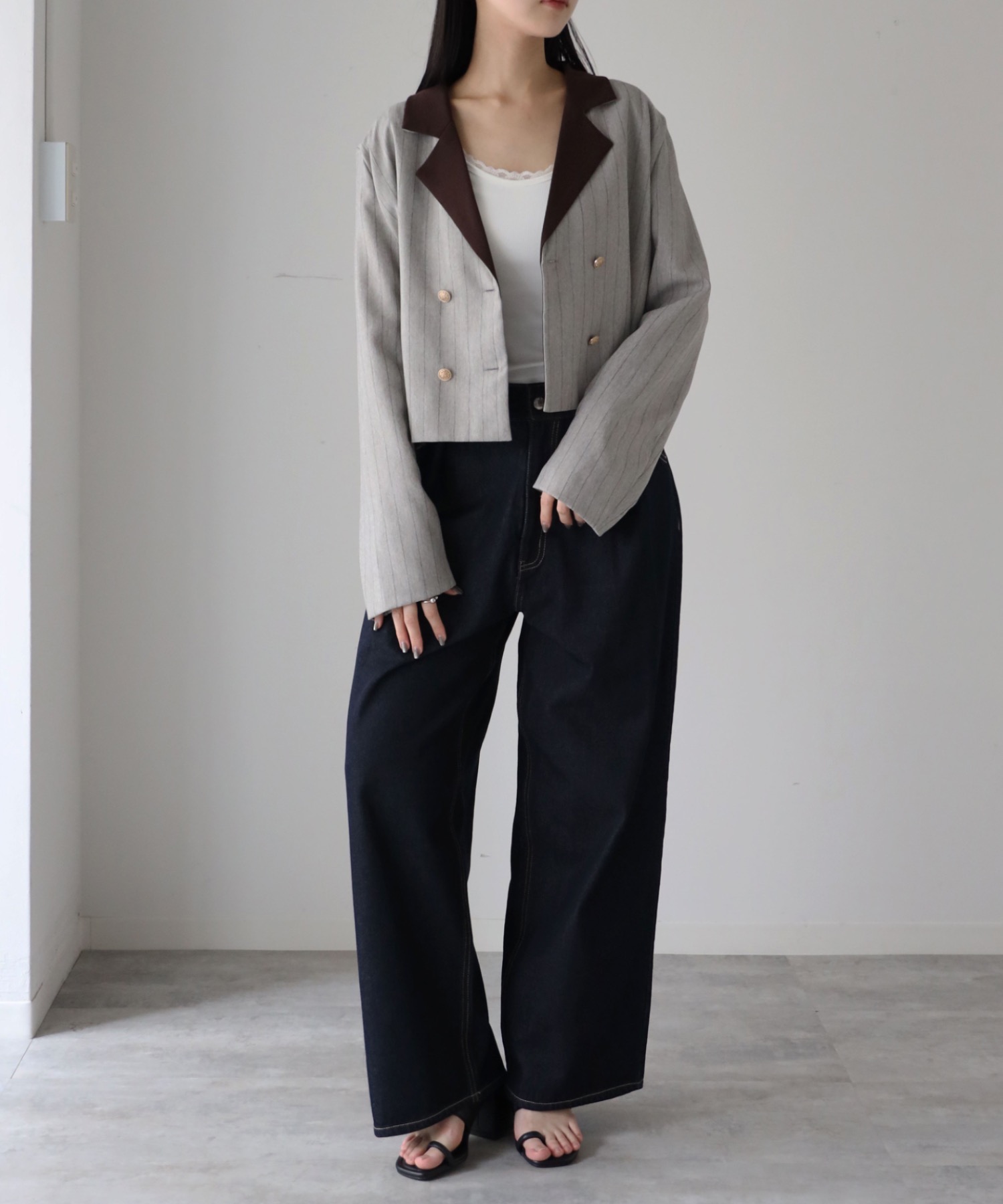 model：164cm. 着用サイズ：FREE