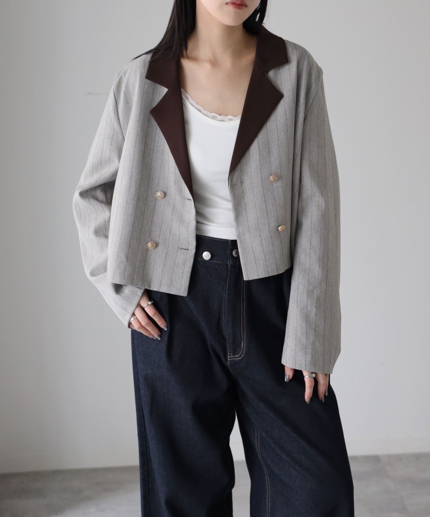 model：164cm. 着用サイズ：FREE