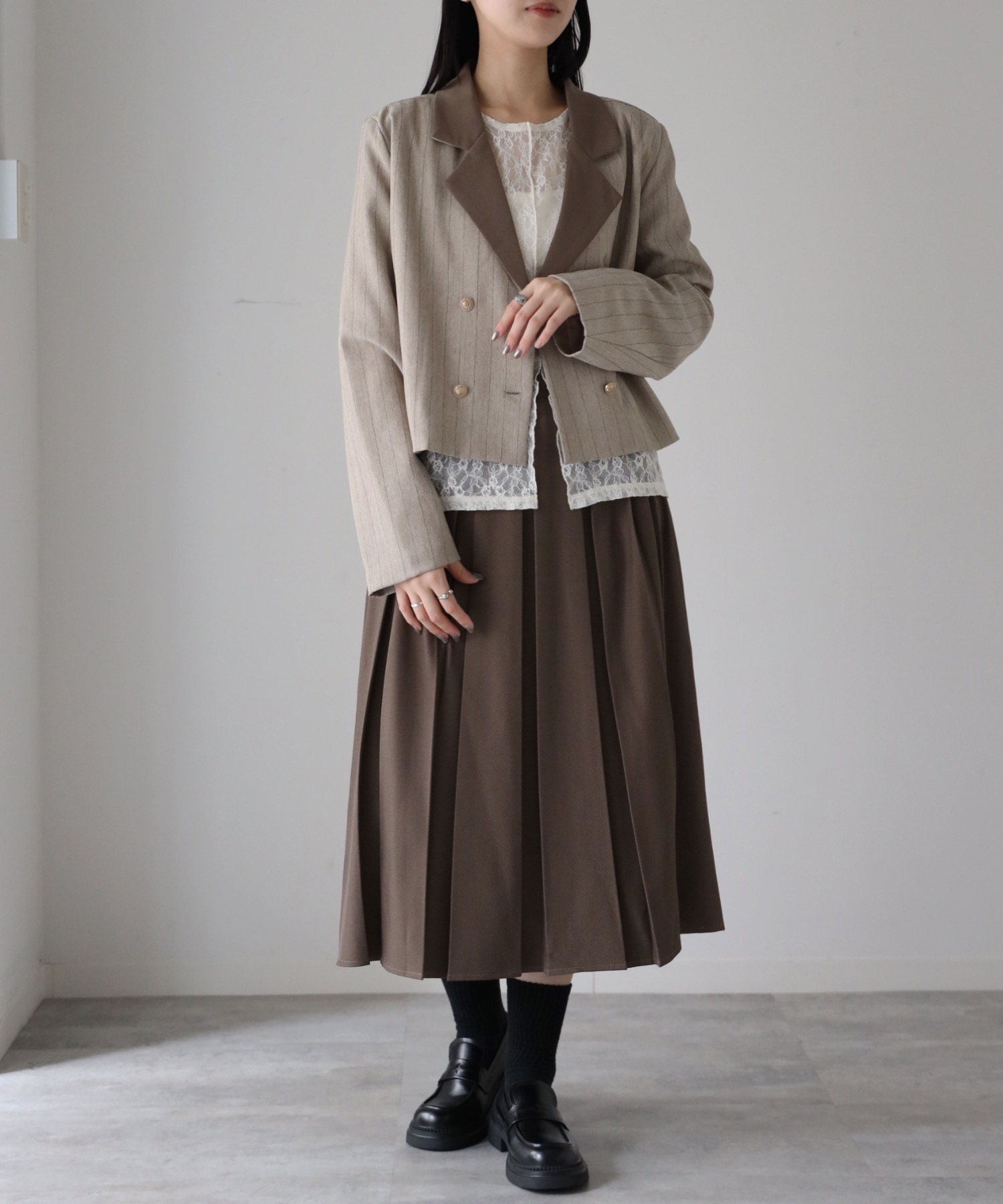 model：164cm. 着用サイズ：FREE