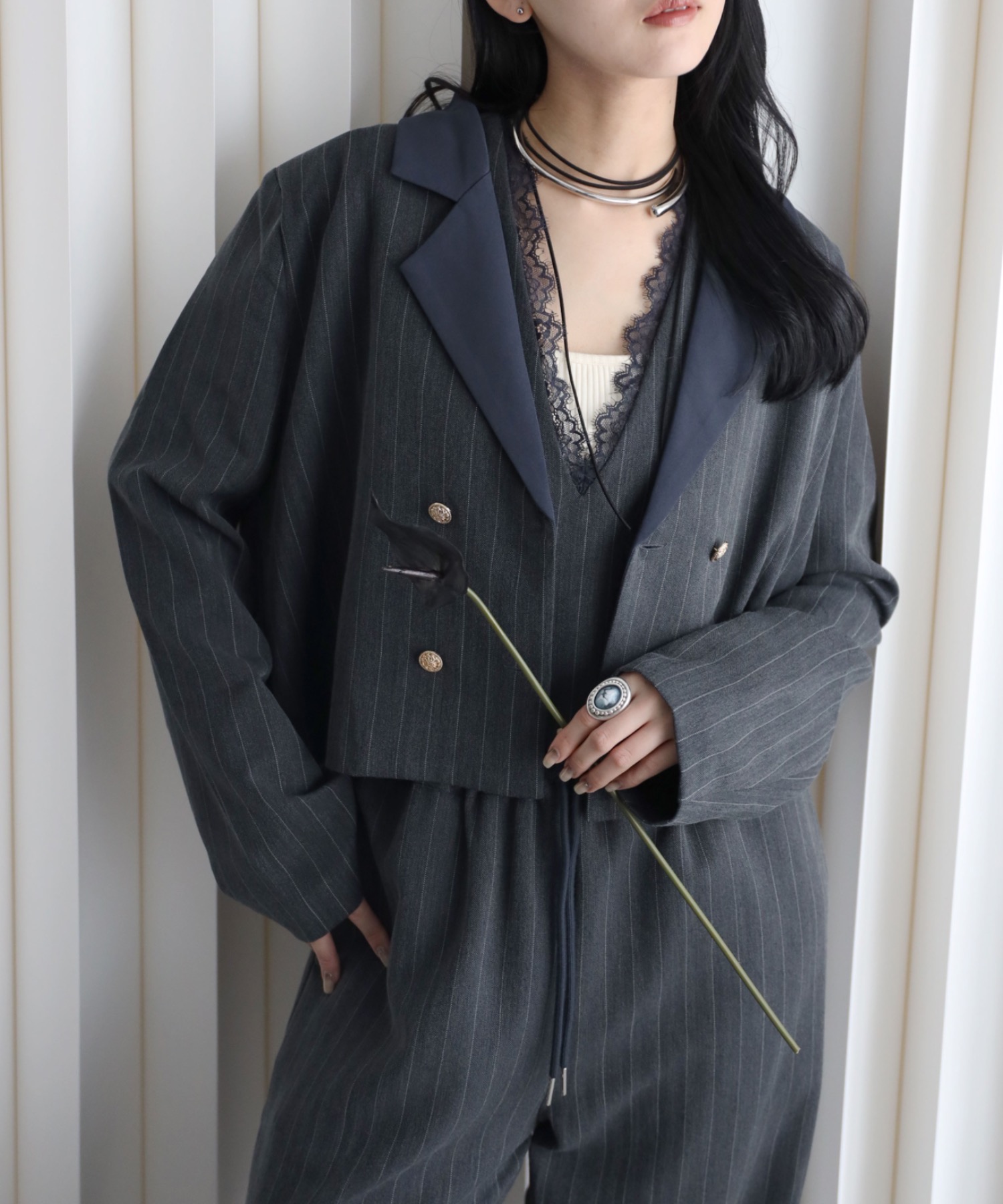 model：164cm. 着用サイズ：FREE