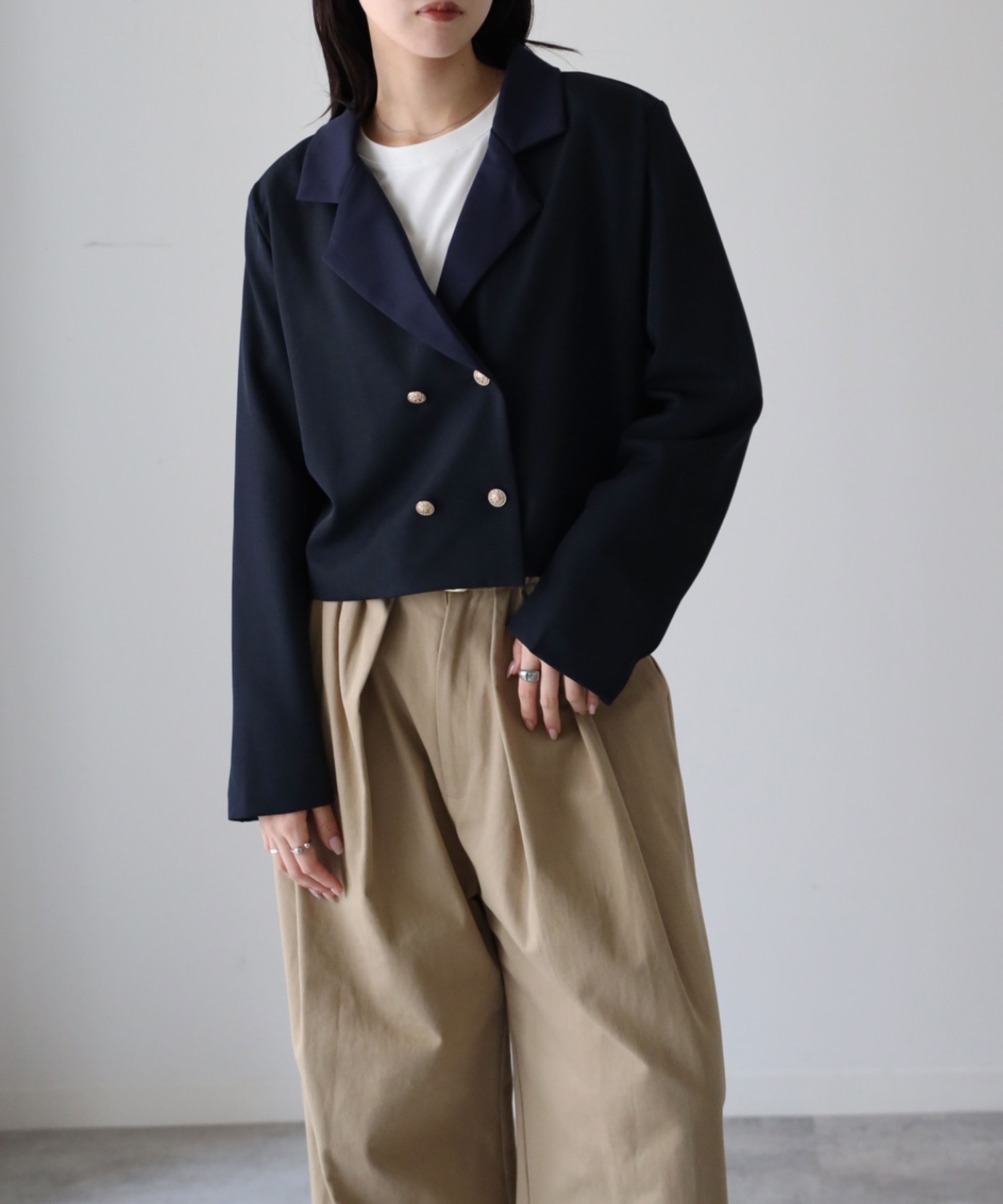 model：164cm. 着用サイズ：FREE