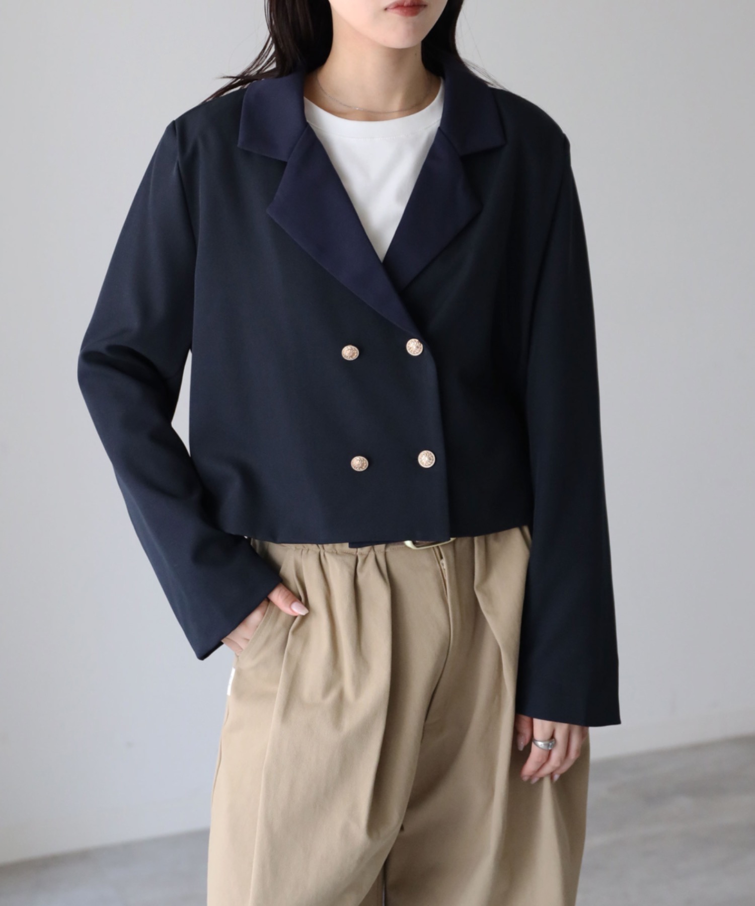 model：164cm. 着用サイズ：FREE