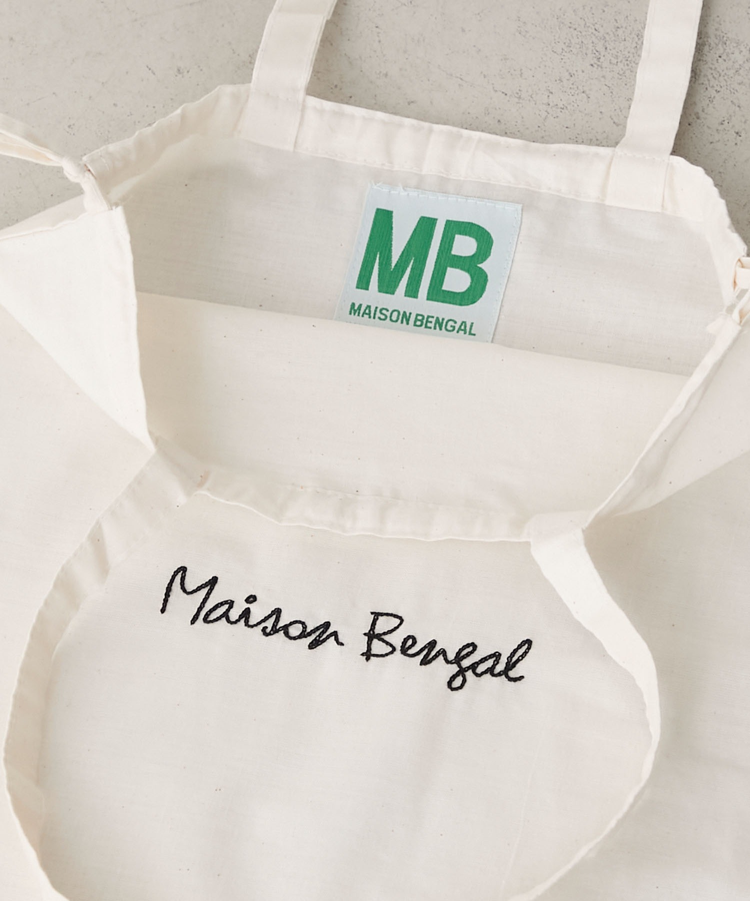 forksy.】【Maison Bengal】メゾンベンガル ロゴ刺繍 巾着