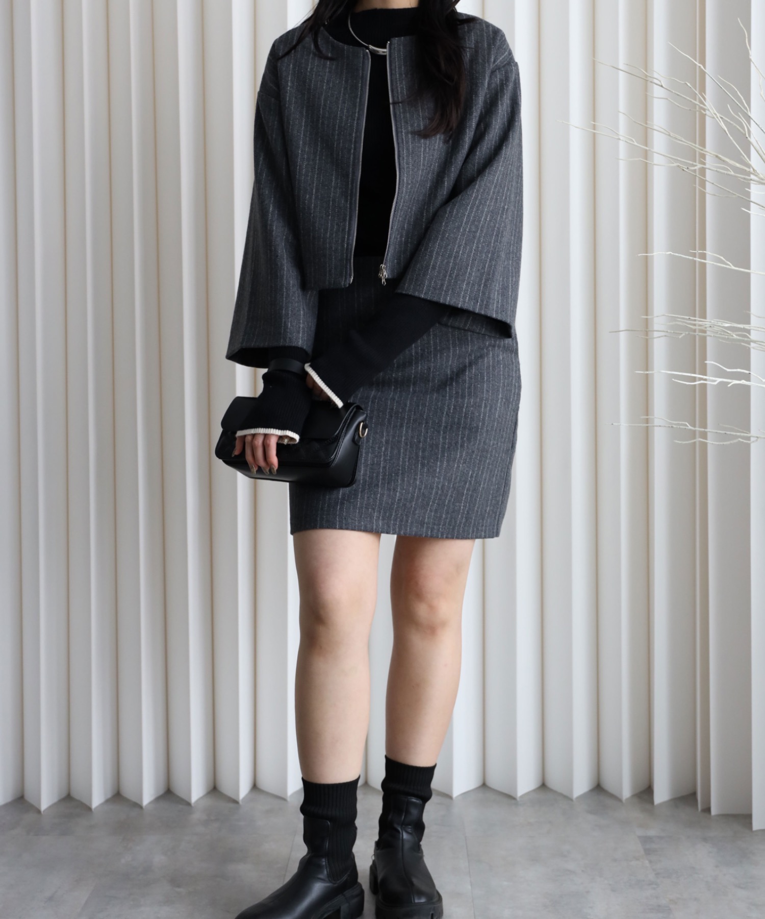 model：164cm. 着用サイズ：FREE