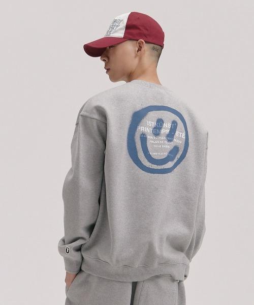 A'GEM/9 × .kom『ISTKUNST/イストクンスト』LOGO&SMILEY SWEATSHIRTS