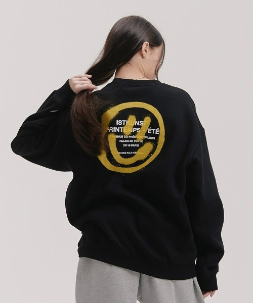 A´GEM/9 × .kom『ISTKUNST/イストクンスト』LOGO&SMILEY SWEATSHIRTS