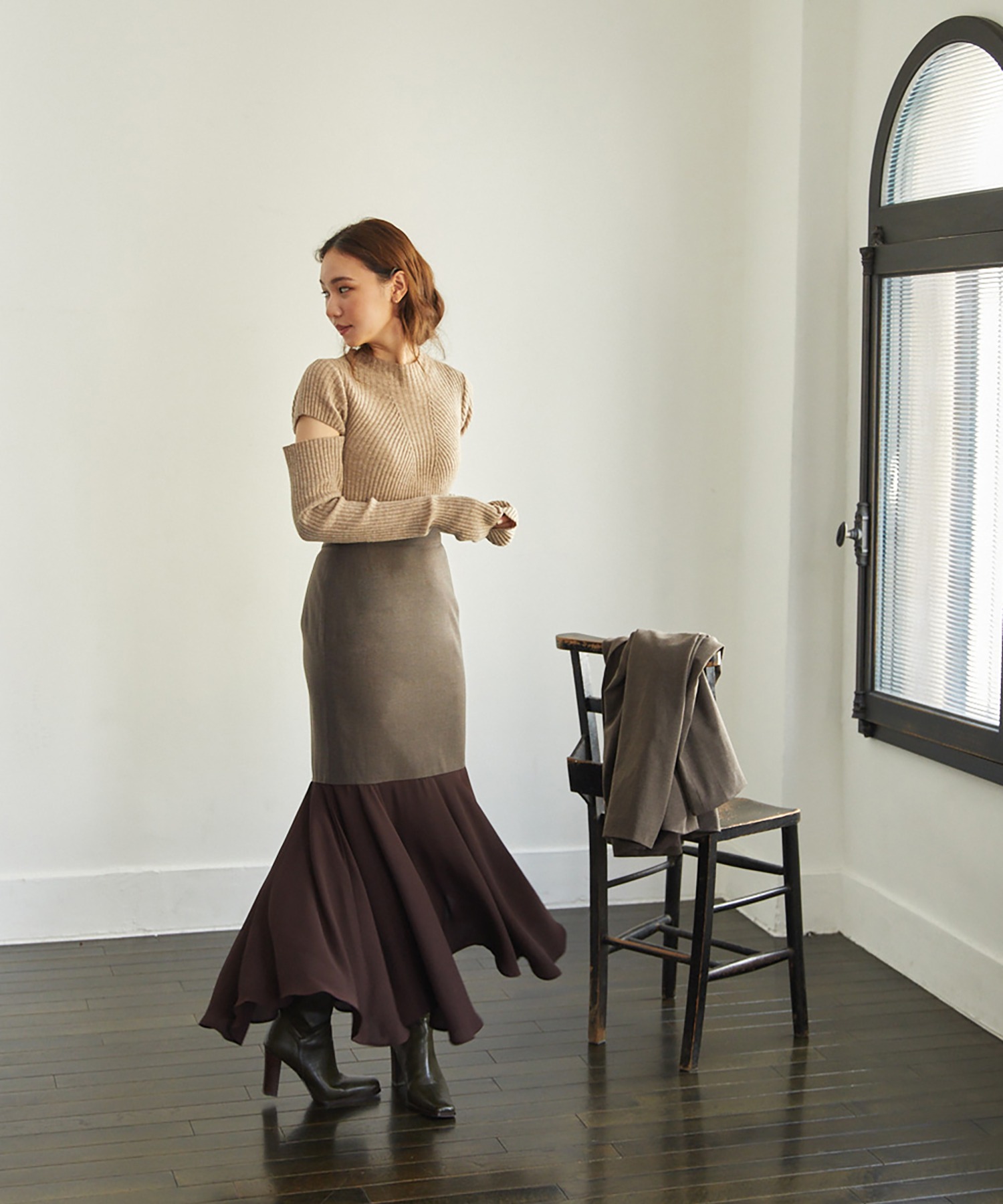 RANDEBOO Mermaid chiffon long skirt - elc.or.jp