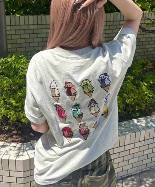 tシャツ A'GEM/9 × .kom 「GRAF＆WU/グラフアンドユー」アイスゴーストTシャツ レディース メンズ A'GEM/9 × .kom 『GRAF&WU/グラフアンドユー』アイスゴーストT