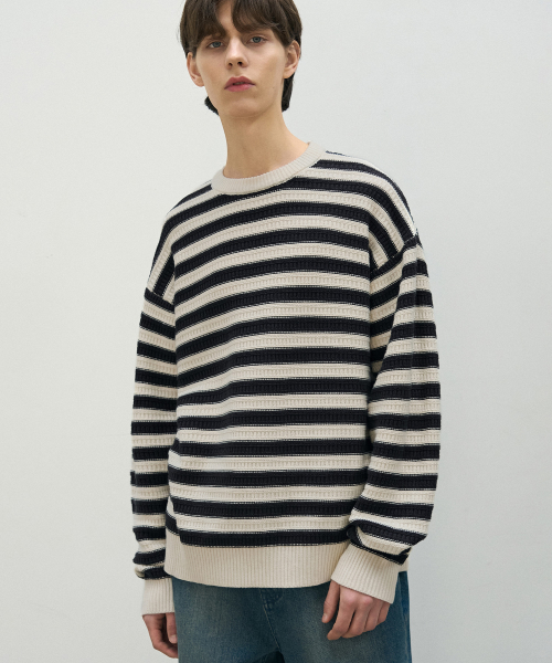Skate Stripe Clip‑on Pull‑Over [айбори] — свитшот в скейт‑стиле