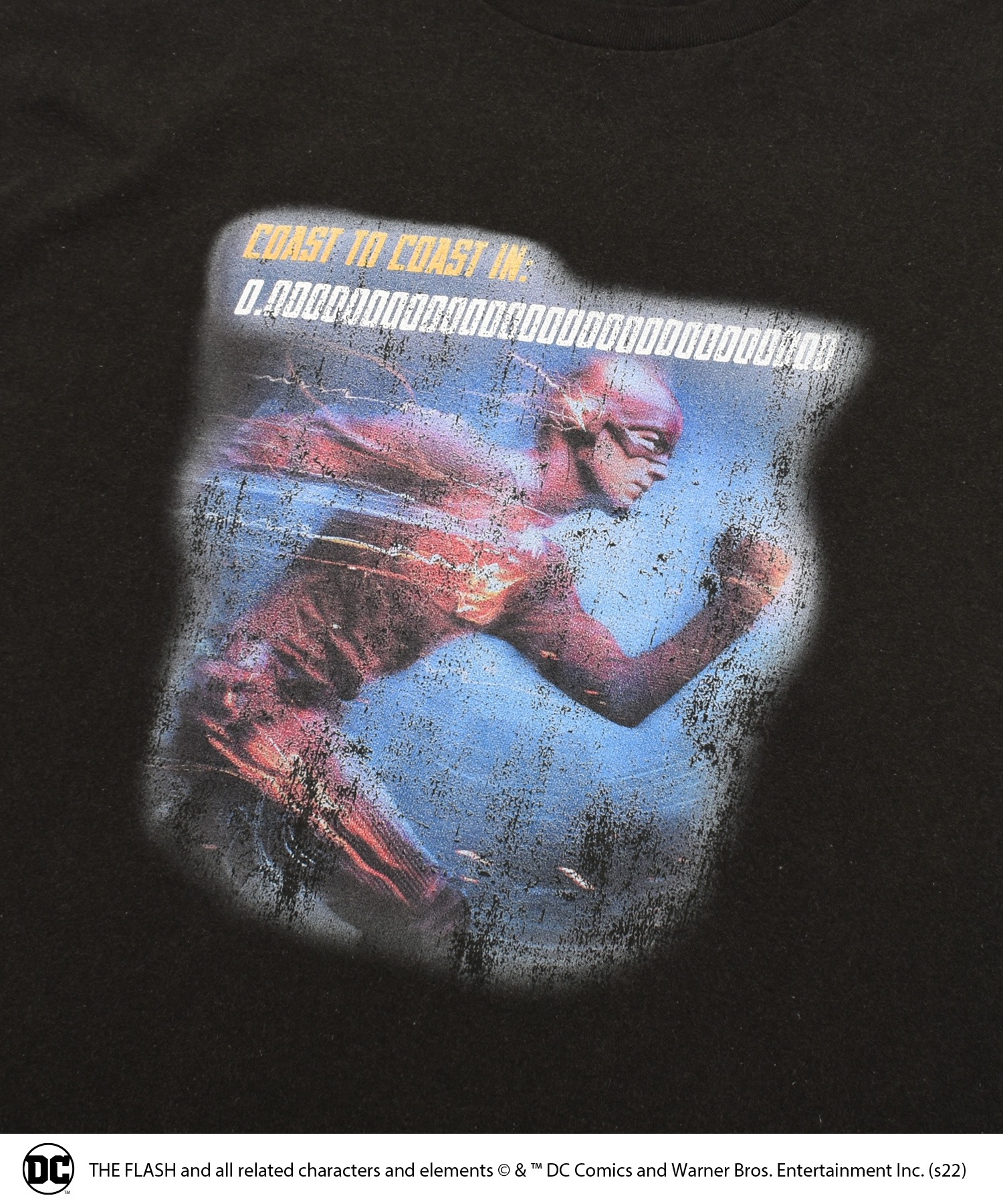 DC/THE FLASH】ヴィンテージ加工Tシャツ BACK TO THE FIELD(BTTF