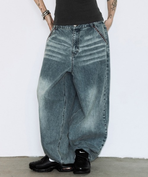 A'GEM/9 × .kom 『FANCY CLUB/ファンシークラブ』BAYWATCH DENIM PANTS
