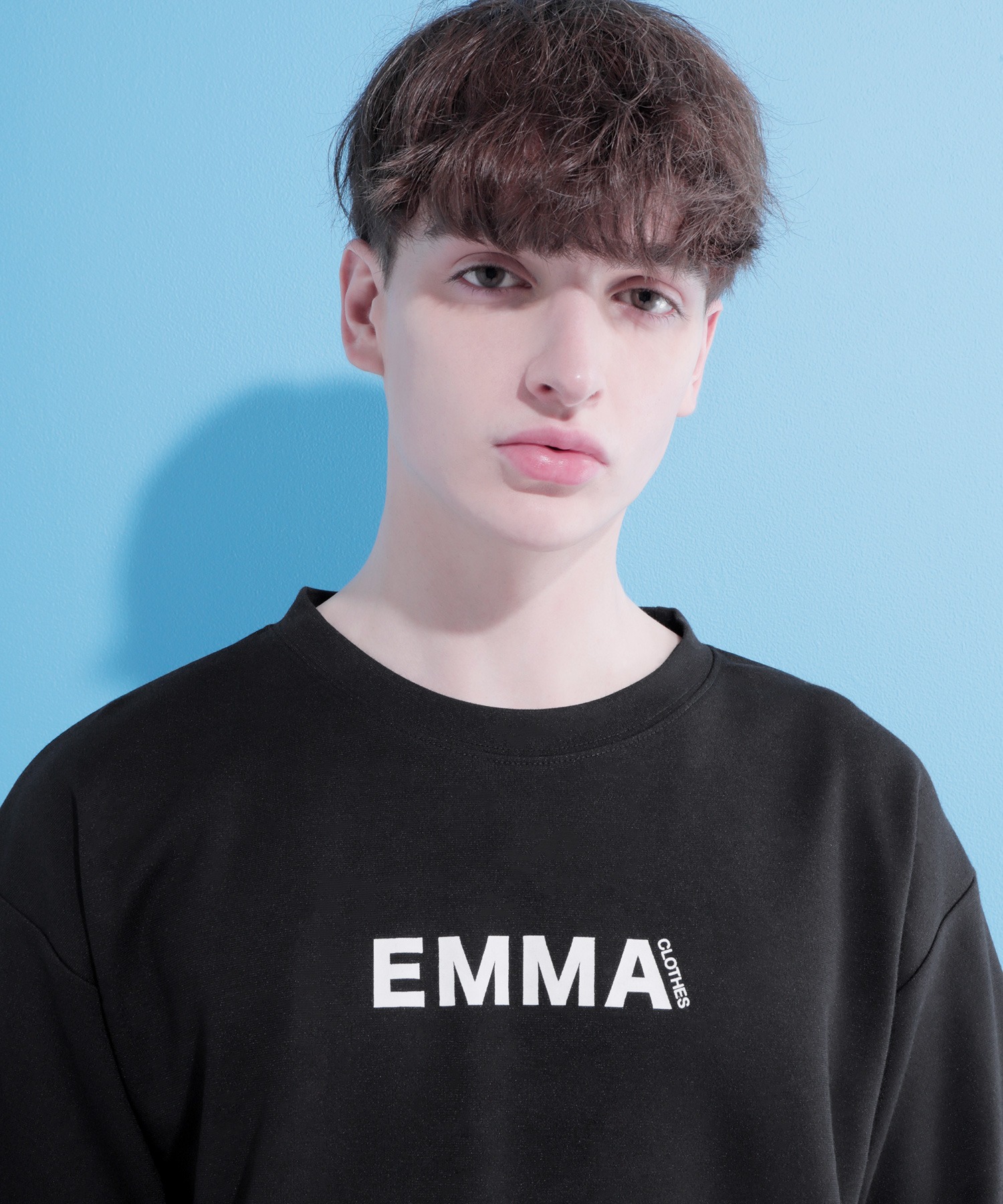 ポンチローマ オーバーサイズ ロゴデザインカットソー 1/2 sleeve(EMMA CLOTHES)
