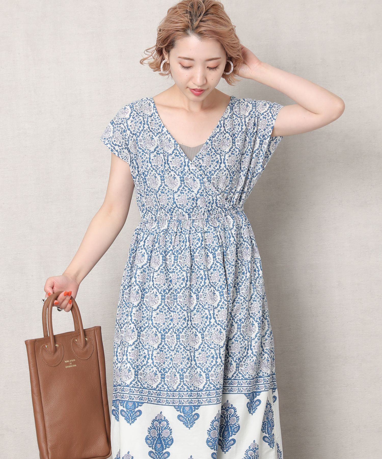 インドパネルプリントワンピース Reshad Edu Af