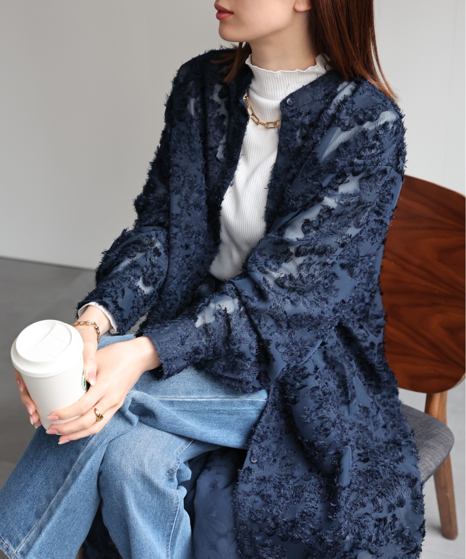 model：162cm 着用サイズ：F
