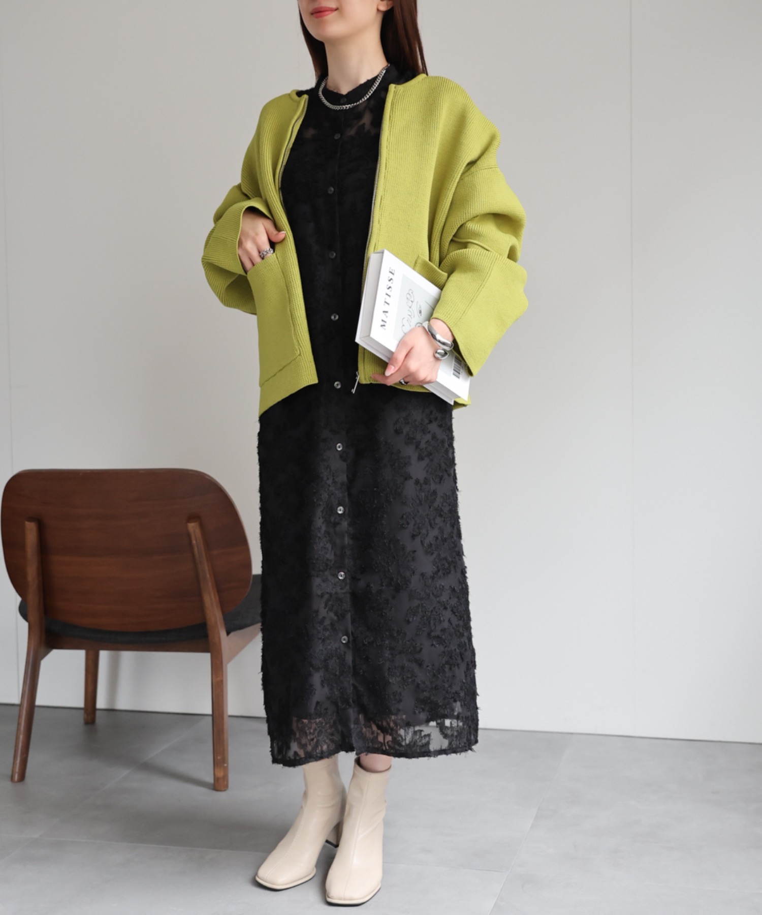 model：162cm 着用サイズ：F