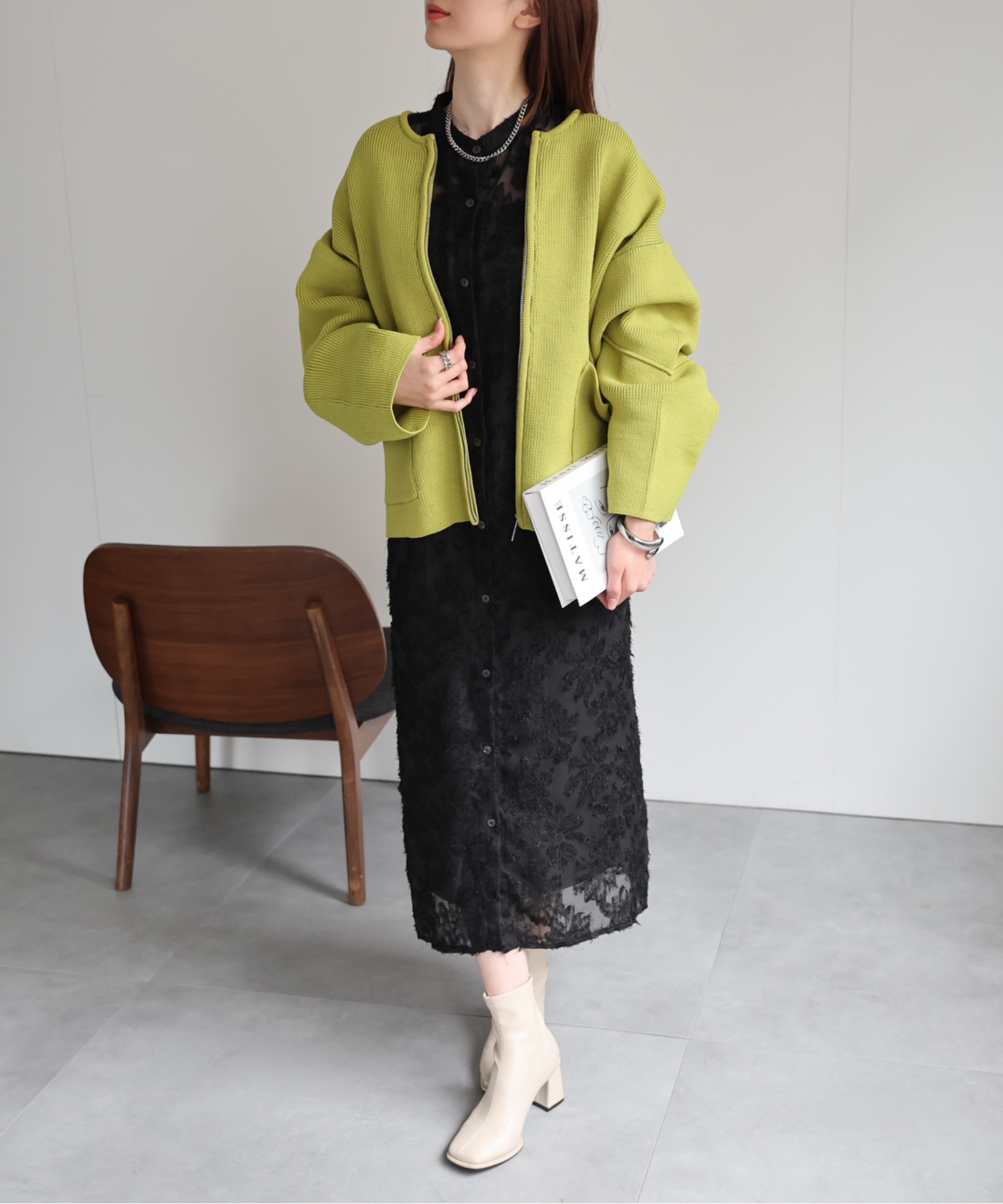 model：162cm 着用サイズ：F