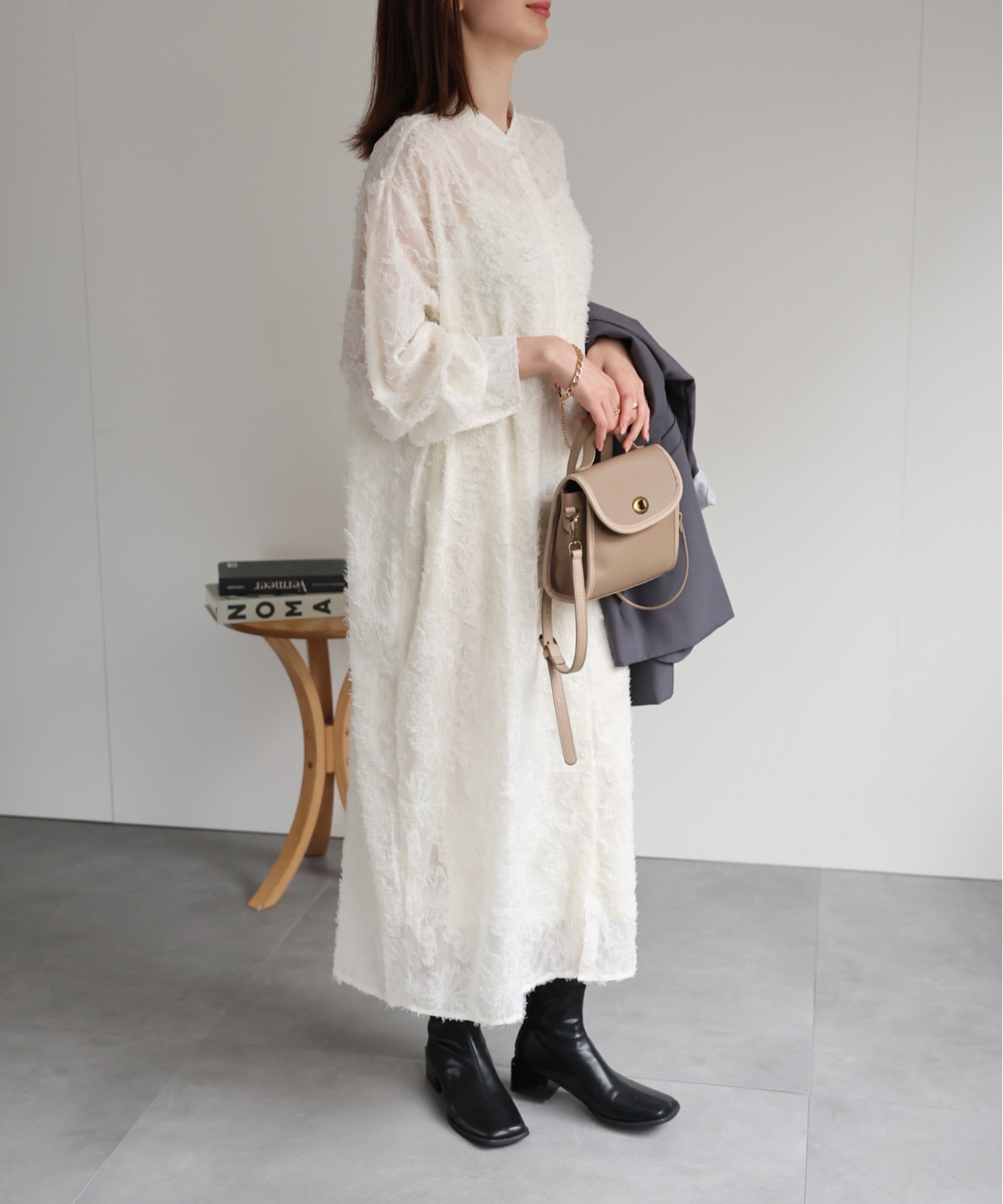 model：162cm 着用サイズ：F
