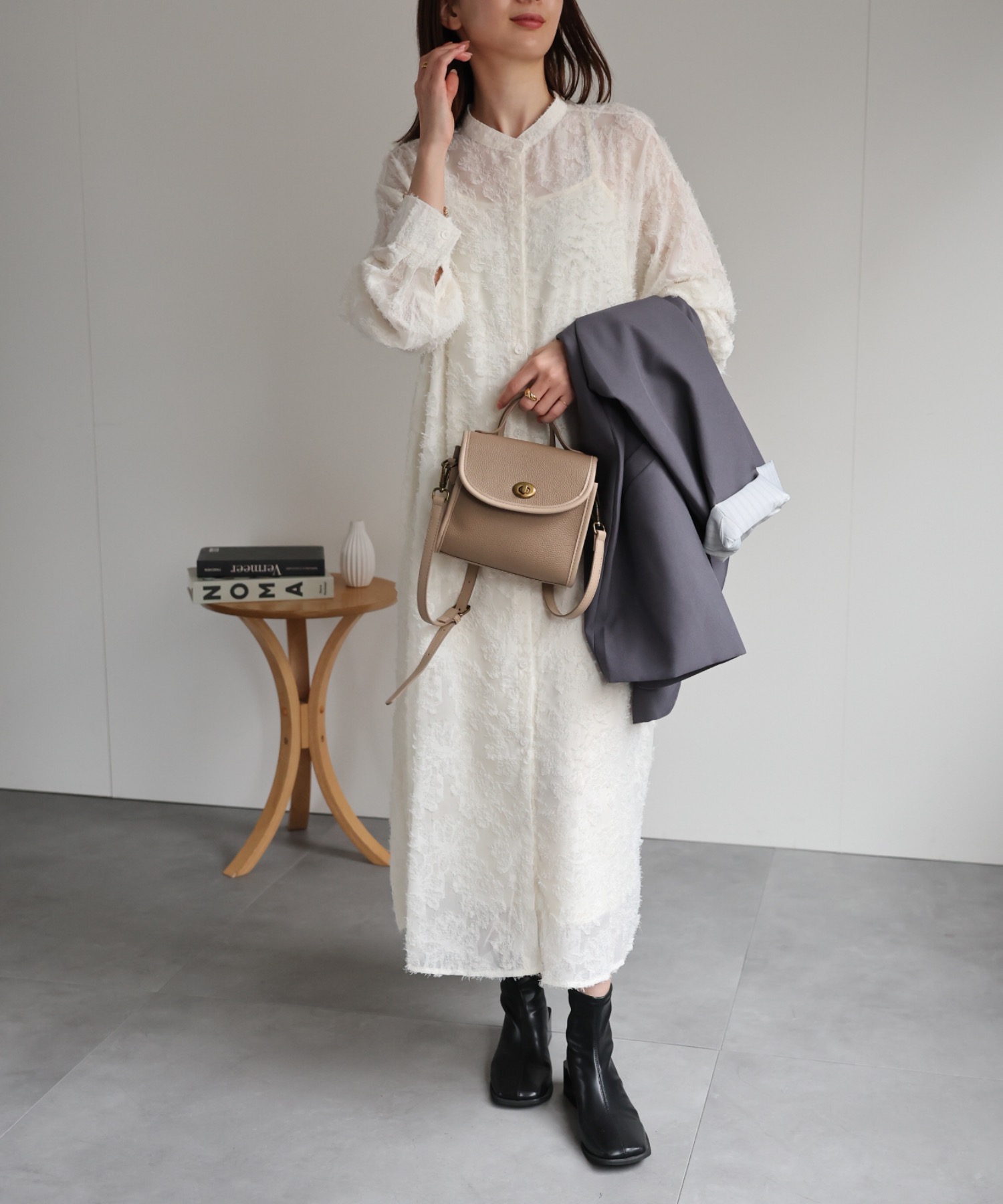 model：162cm 着用サイズ：F