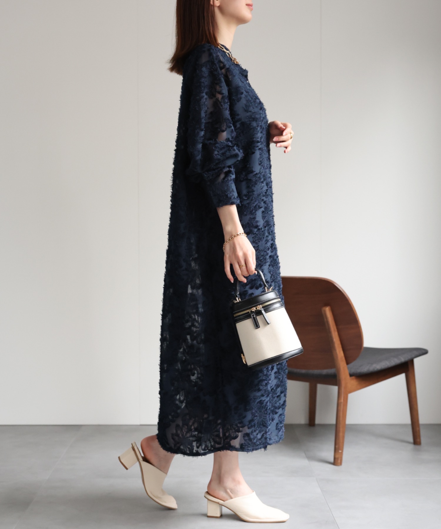 model：162cm 着用サイズ：F