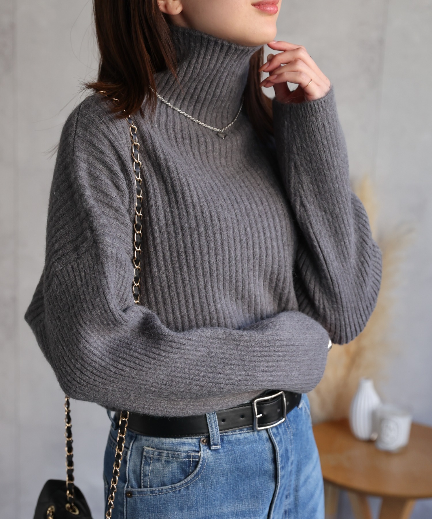 model：162cm 着用サイズ：F