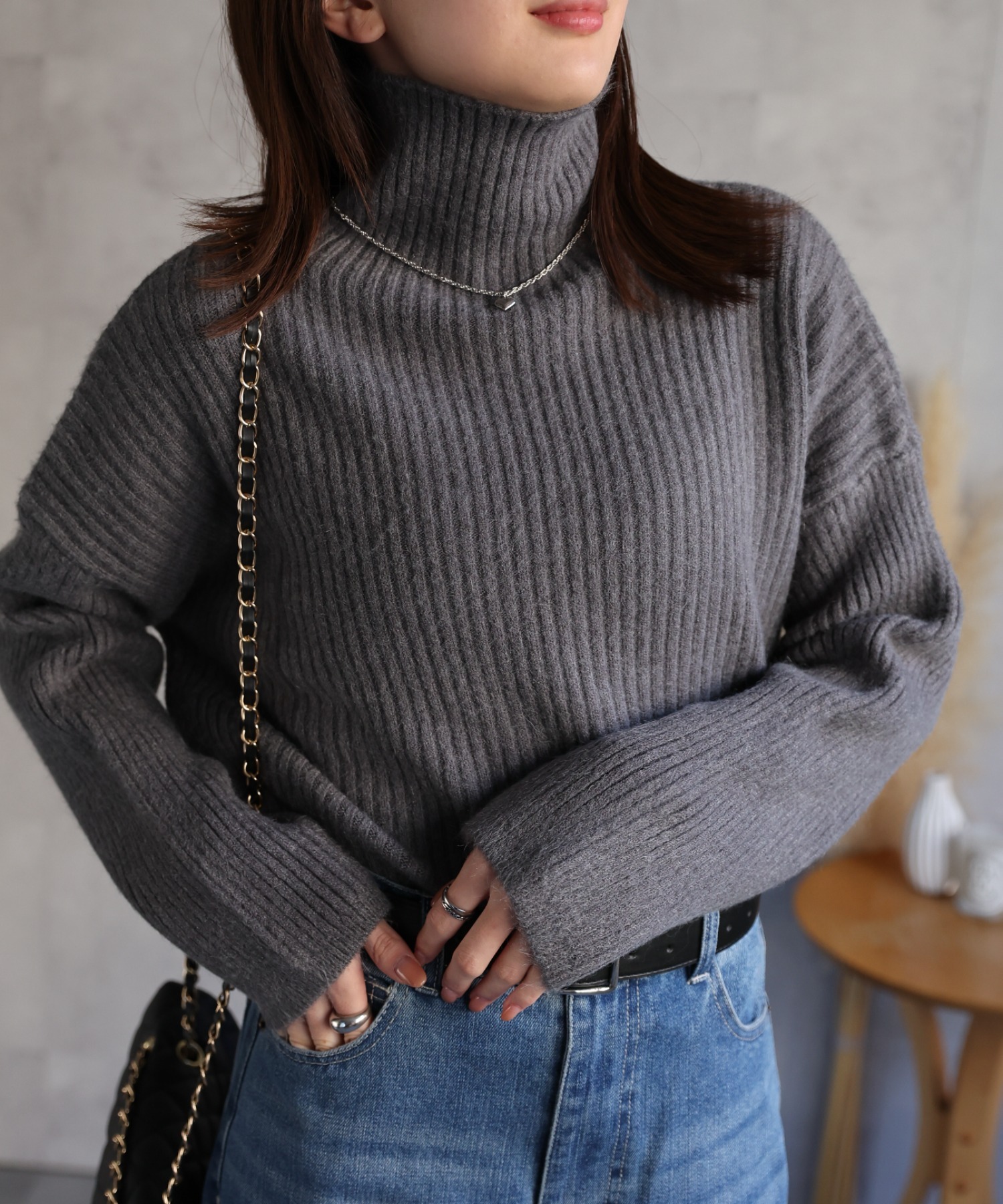 model：162cm 着用サイズ：F