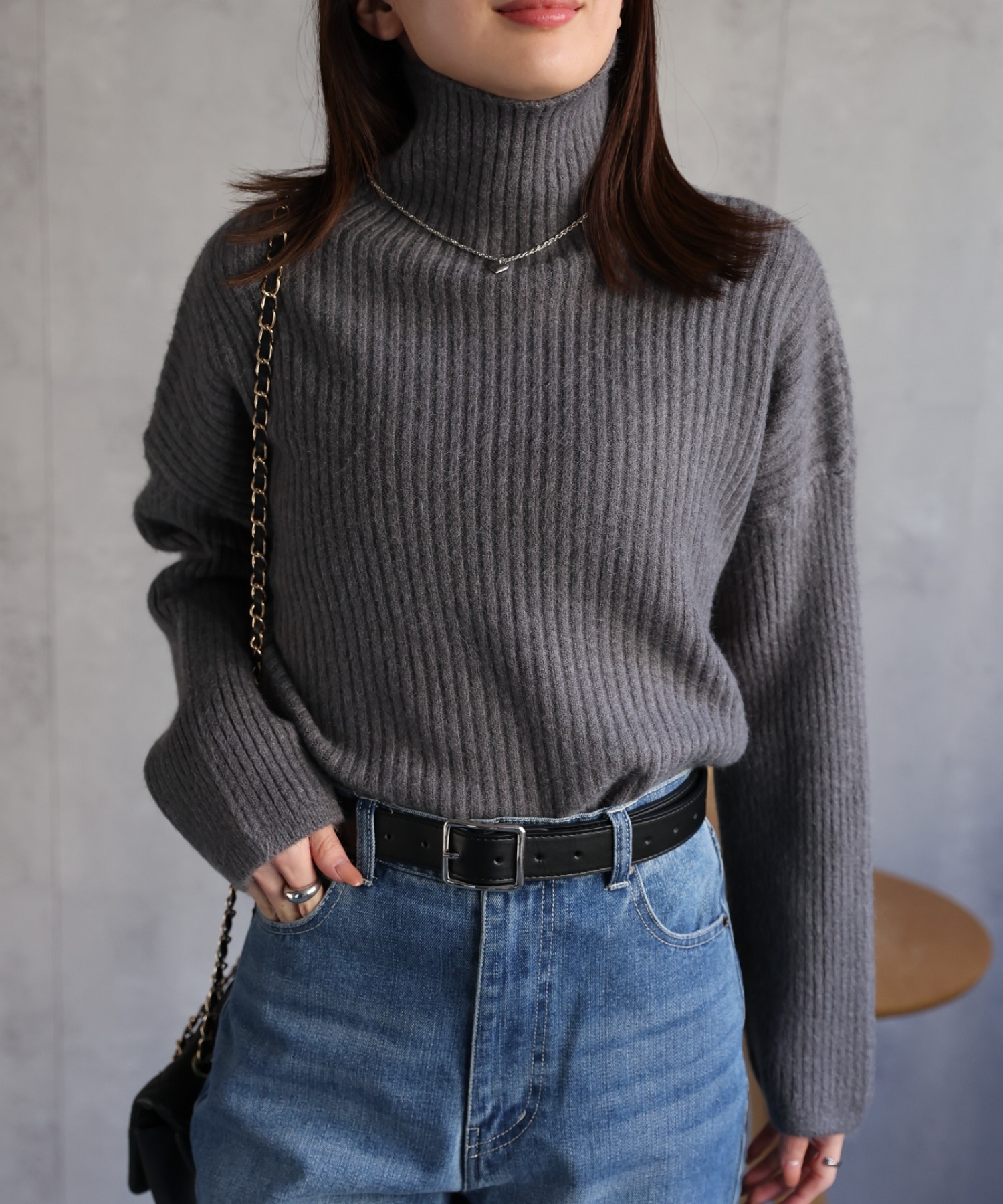 model：162cm 着用サイズ：F