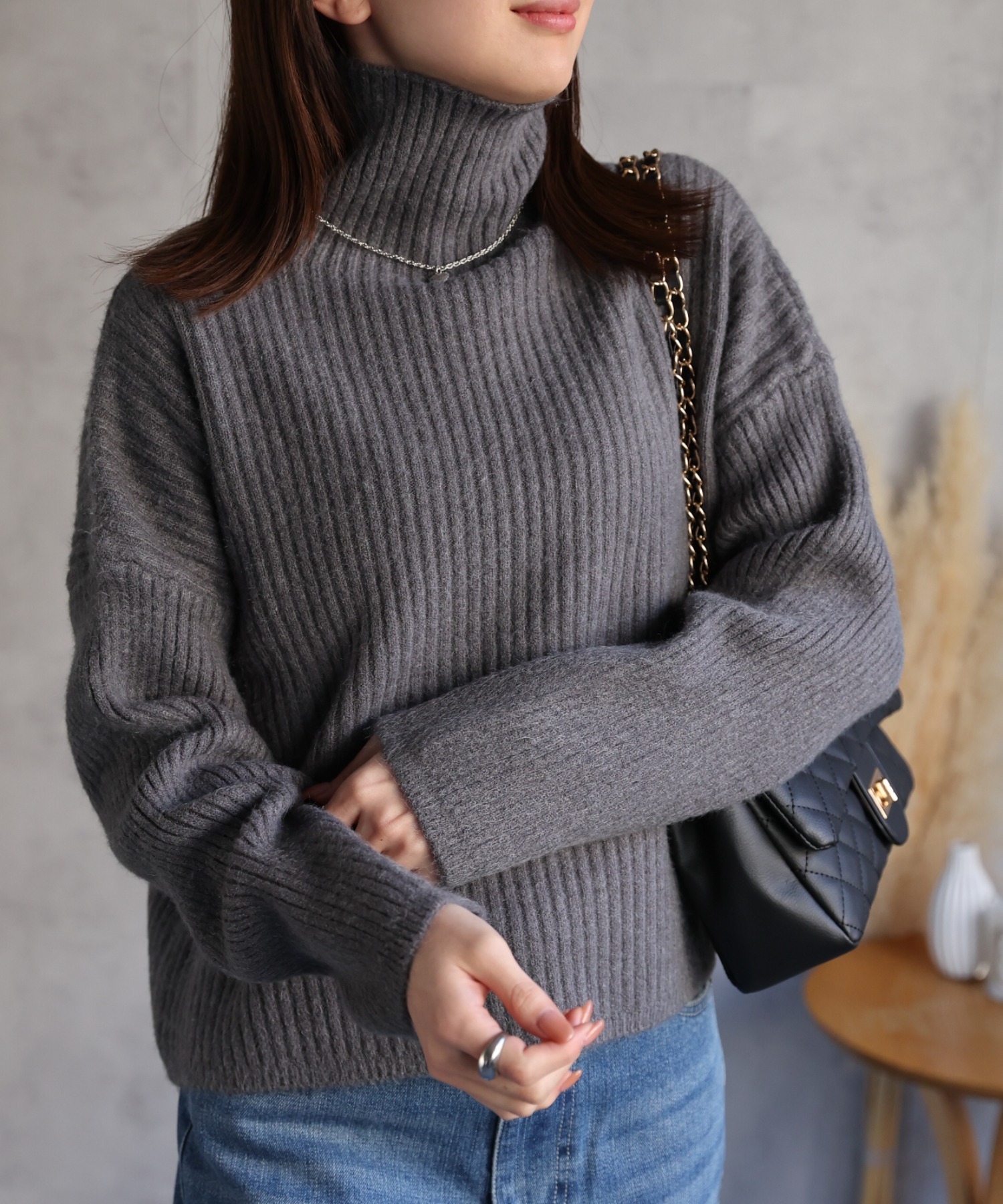 model：162cm 着用サイズ：F