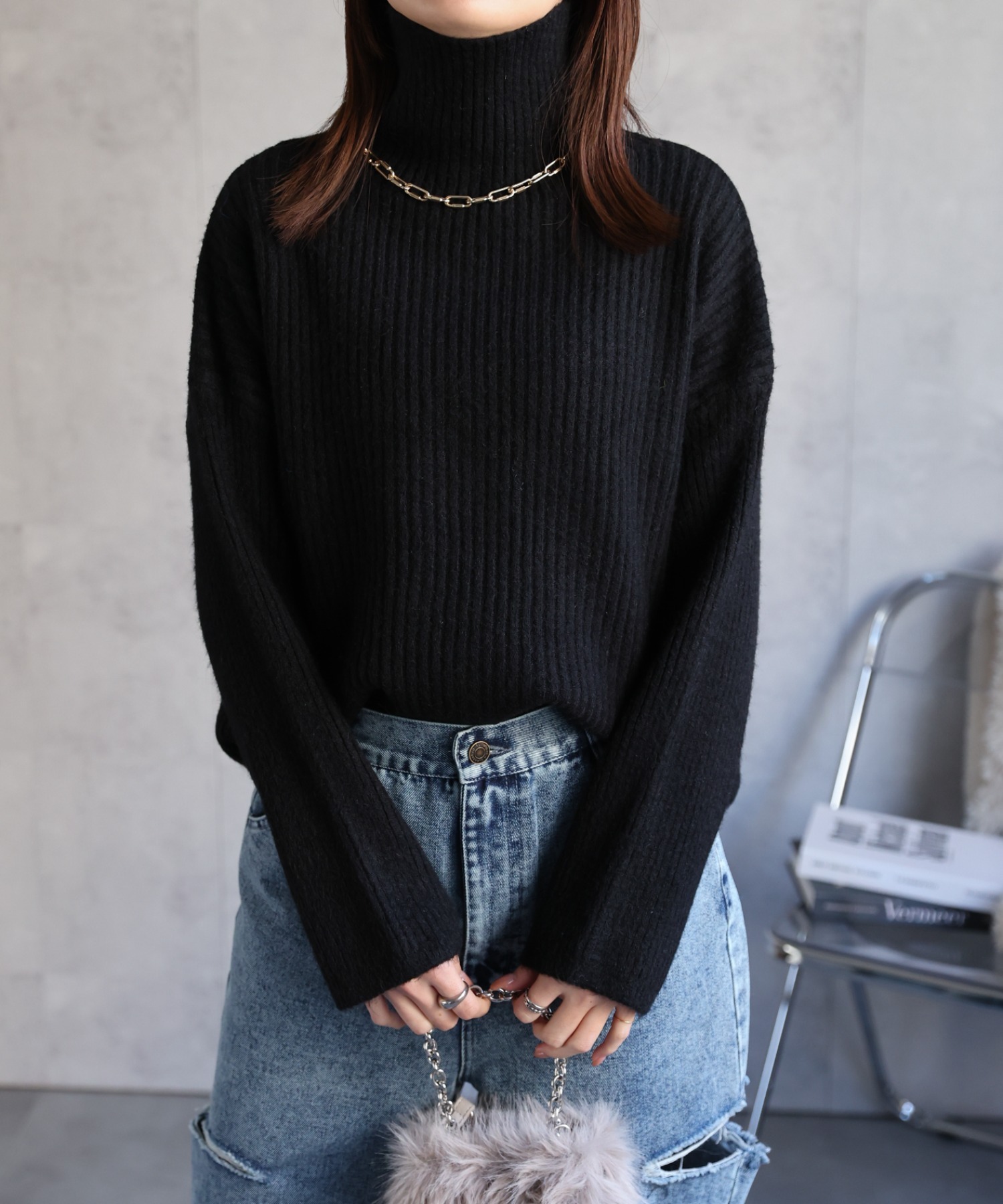 model：162cm 着用サイズ：F